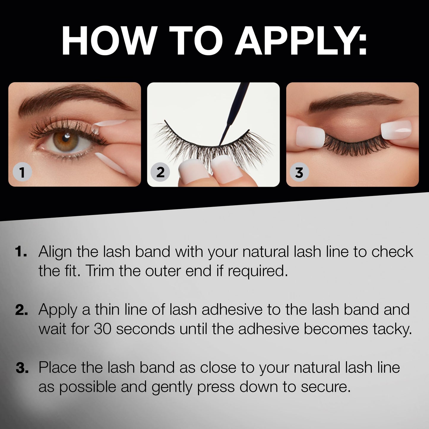 Light Gray Ardell 3D Faux Mink Lashes 863 - Multi-Dimensional False Eyelashes Natural Look Strip Wispy Lashes, 4 Pairs