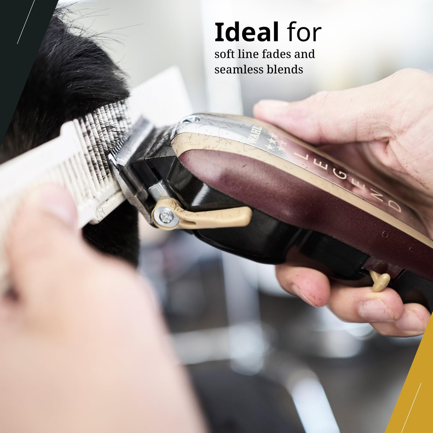 White Smoke Wahl Professional 5 Star Legend Clipper, Corded Ultimate Fading Clipper with Adjustable Taper Lever and 8 Cutting Guides
