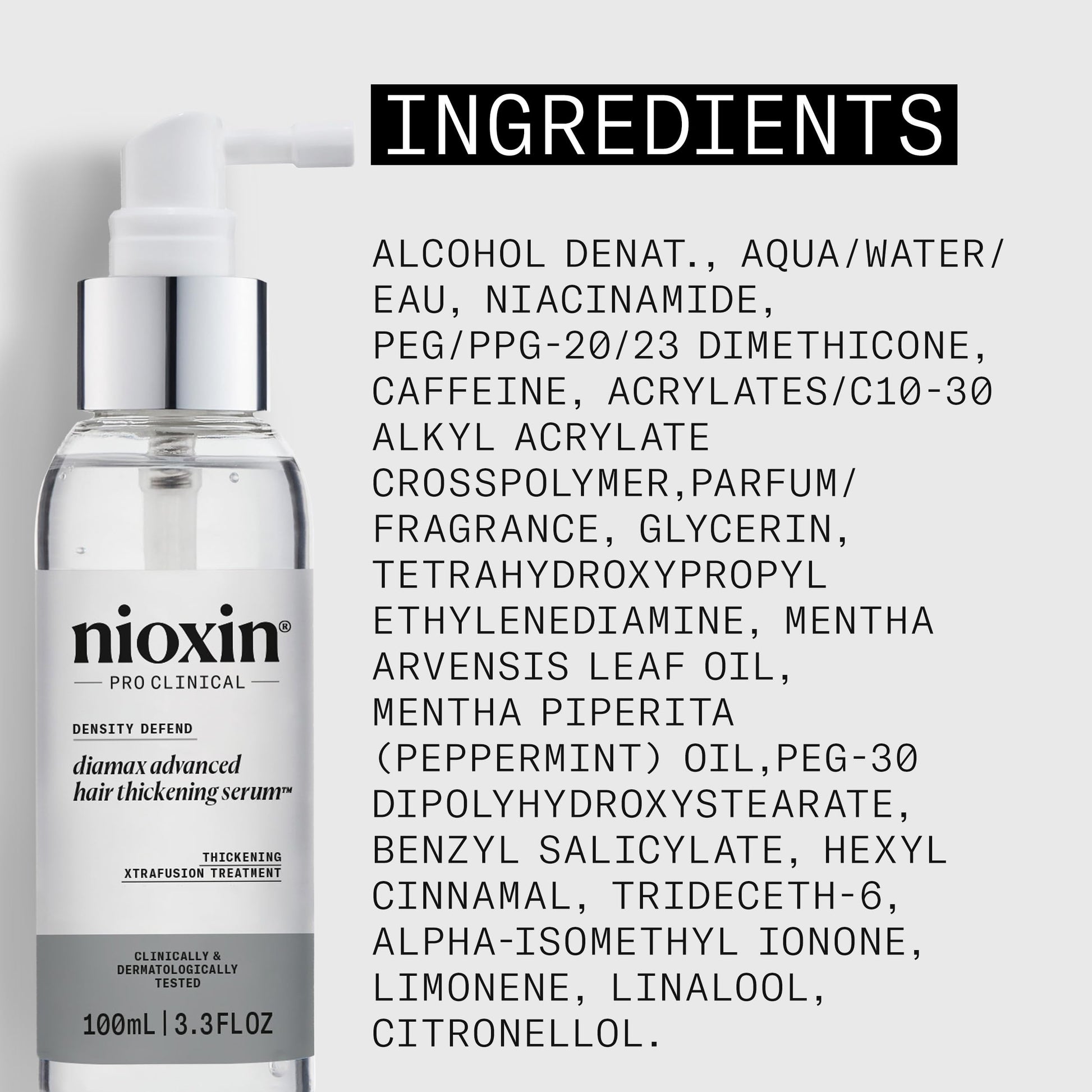Lavender Nioxin Density Defend Diamax Advanced Hair Thickening Serum | With Caffeine, Niacinamide & Panthenol | For Thicker, Fuller-Looking Hair | 3.38 Fl Oz
