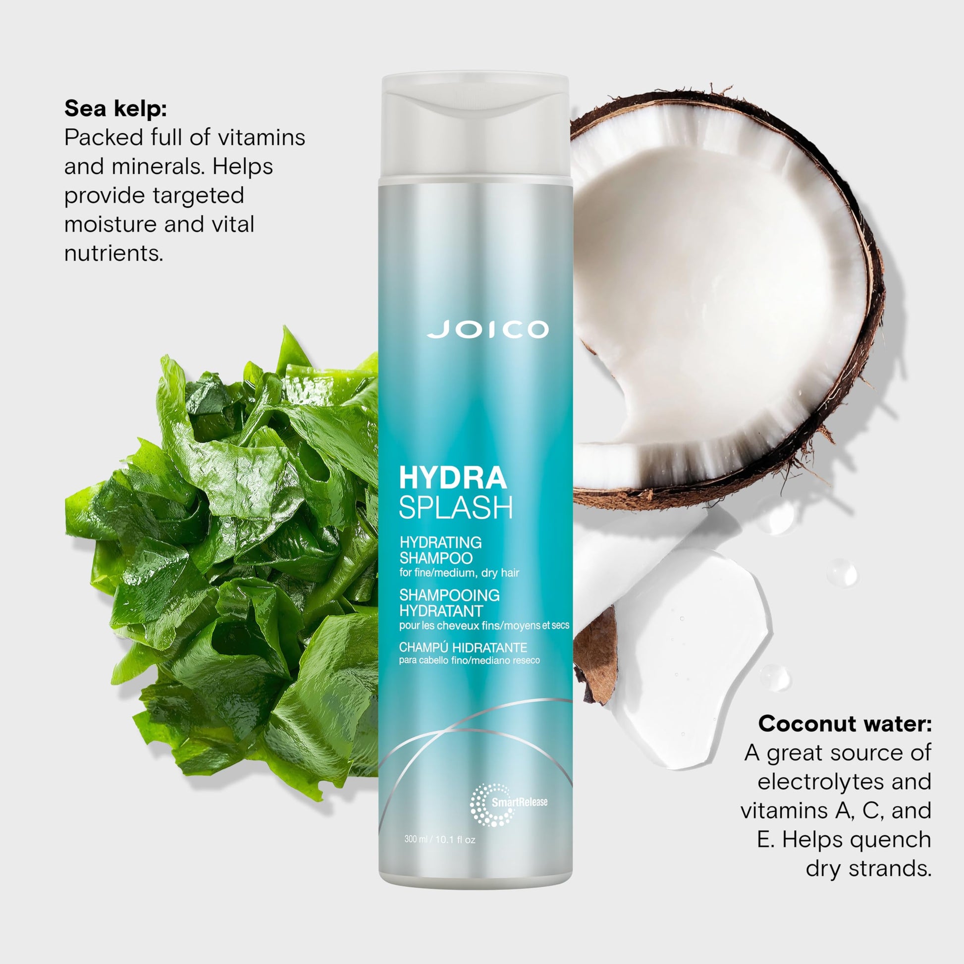 Lavender HydraSplash Hydrating Shampoo | For Fine, Medium, Dry Hair | Replenish Moisture | Add Hydration & Softness | With Sea Kelp & Coconut Water | 10.1 Fl Oz