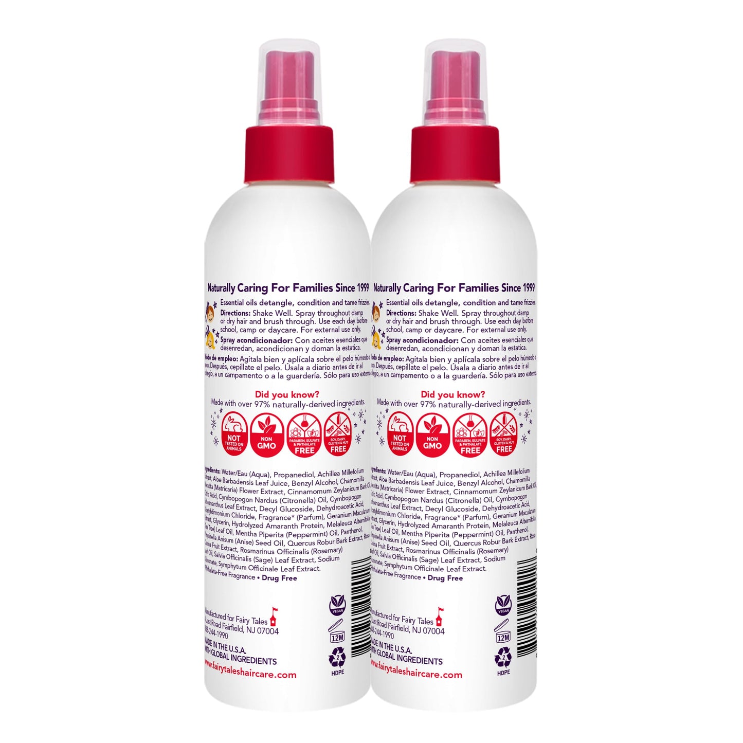 White Smoke Fairy Tales Rosemary Repel Daily Kids Conditioning Spray – Kids Like the Smell, Lice Do Not, 8 fl oz. (Pack of 2)