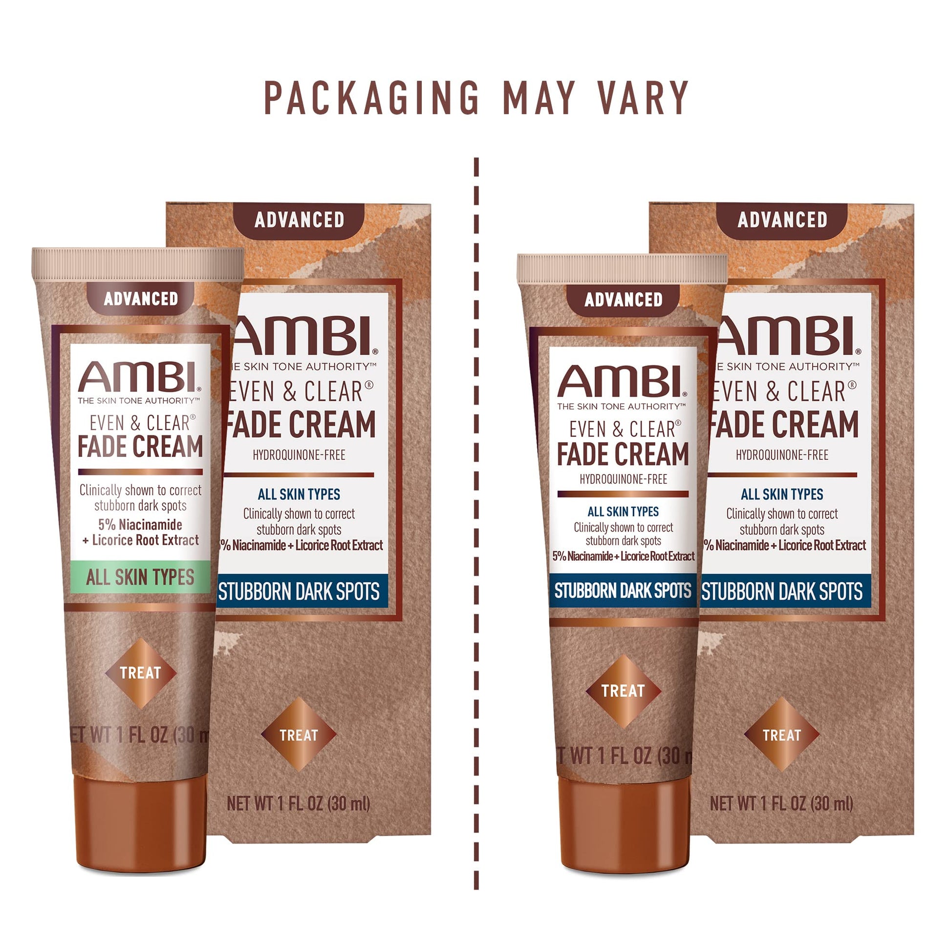 White Smoke Ambi Even & Clear Advanced Fade Cream, Hydroquinone-free, Hyperpigmentation Treatment, Stubborn Dark Spot Corrector, Results In As Little As 2-3 Weeks, Niacinamide, Licorice Root Extract, PHA, 1 Fl Oz