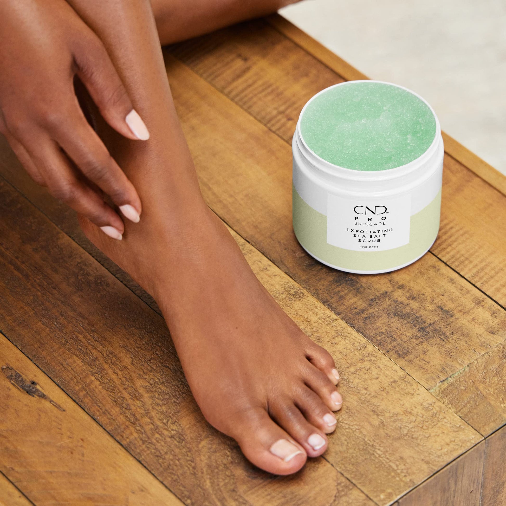 Rosy Brown CND Pro Skincare Exfoliating Sea Salt Scrub for Feet, 54 oz.