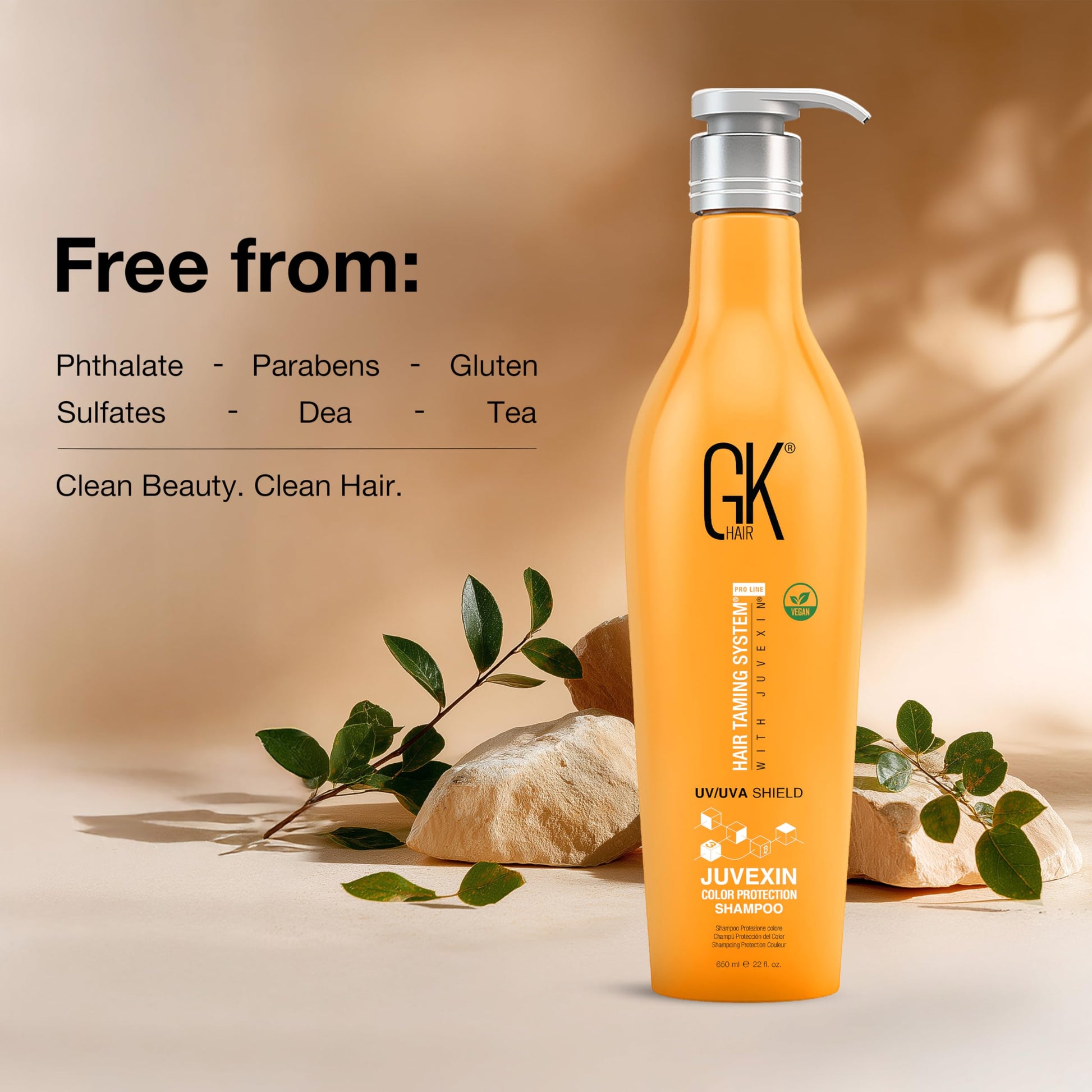 Gray GK HAIR Shield Shampoo 22 Fl Oz – Color Safe, UV Protection, Aloe Vera & Argan Oil, Sulfate and Paraben Free, Repairs Damage, Boosts Shine, Hydrating, Vegan Hair Care