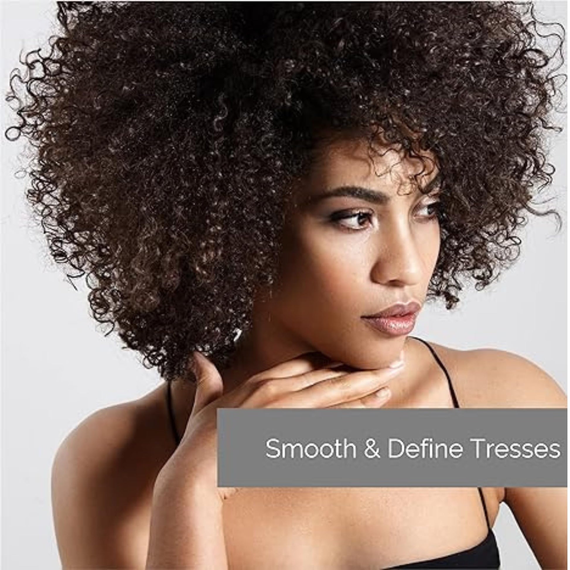 Black GIOVANNI ECO CHIC Frizz Be Gone - Super Smoothing Anti-Frizz Hair Serum, Adds Shine, Seals in Color, Infused with Natural Botanical Ingredients, Salon Quality, No Parabens - 2.75 oz (1 Pack)