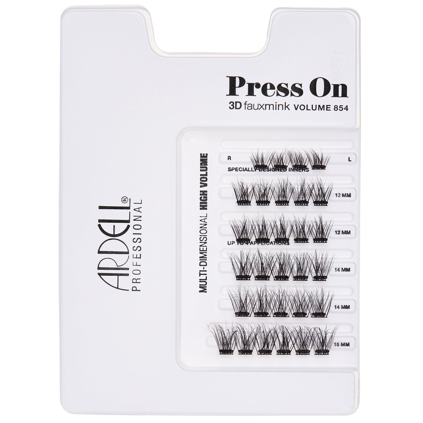 Lavender Ardell Press On Overlash 3D Fauxmink Volume 854 – Self Adhesive Lash Clusters, No Glue Needed Eyelashes, Pre Glued Cluster Eyelash Extensions, 1 Pack
