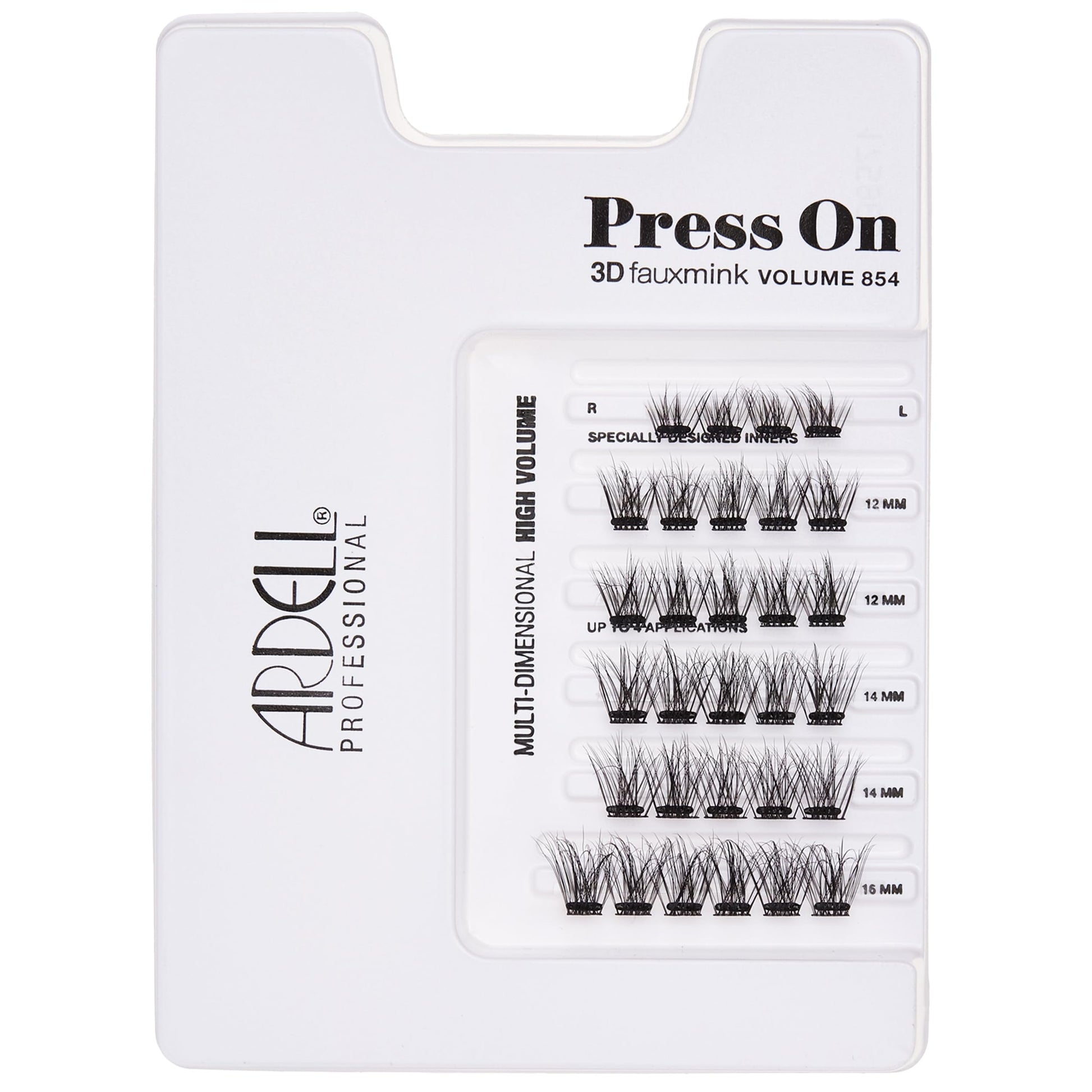 Lavender Ardell Press On Overlash 3D Fauxmink Volume 854 – Self Adhesive Lash Clusters, No Glue Needed Eyelashes, Pre Glued Cluster Eyelash Extensions, 1 Pack