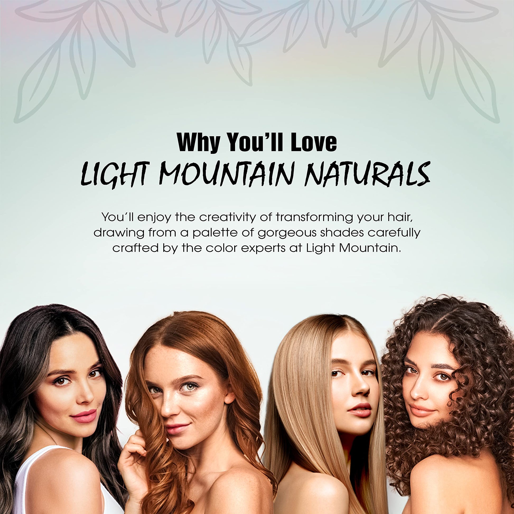 Light Gray Light Mountain Henna Hair Color & Conditioner - Dark Brown Hair Dye for Men/Women, Organic Henna Leaf Powder and Botanicals, Chemical-Free, Semi-Permanent Hair Color, 4 Oz (Pack of 3)