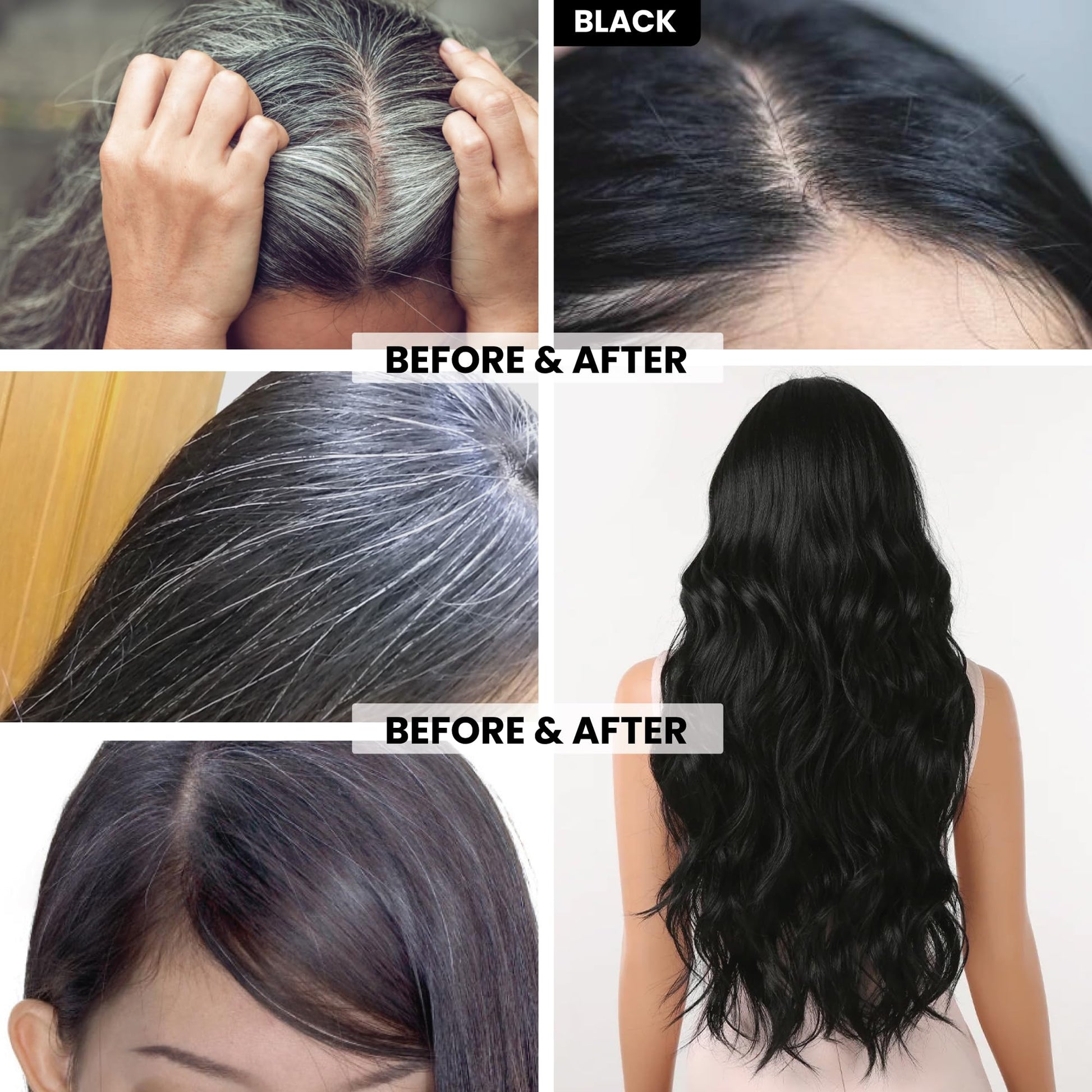 White Smoke VIP 3 in 1 Hair Color Shampoo (180 ml / 6.08 fl oz)