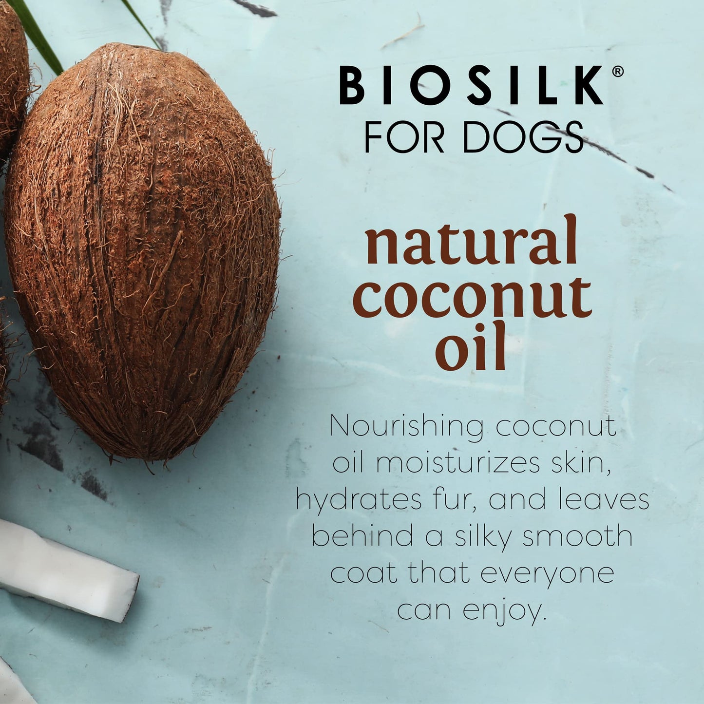Light Blue BioSilk for Dogs Silk Therapy Conditioner with Natural Coconut Oil | Pet Conditioner - 6 Pack