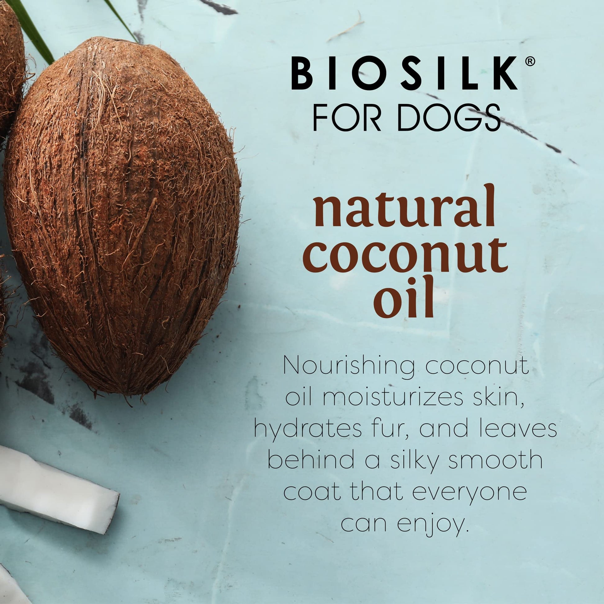 Light Blue BioSilk for Dogs Silk Therapy Conditioner with Natural Coconut Oil | Pet Conditioner - 6 Pack