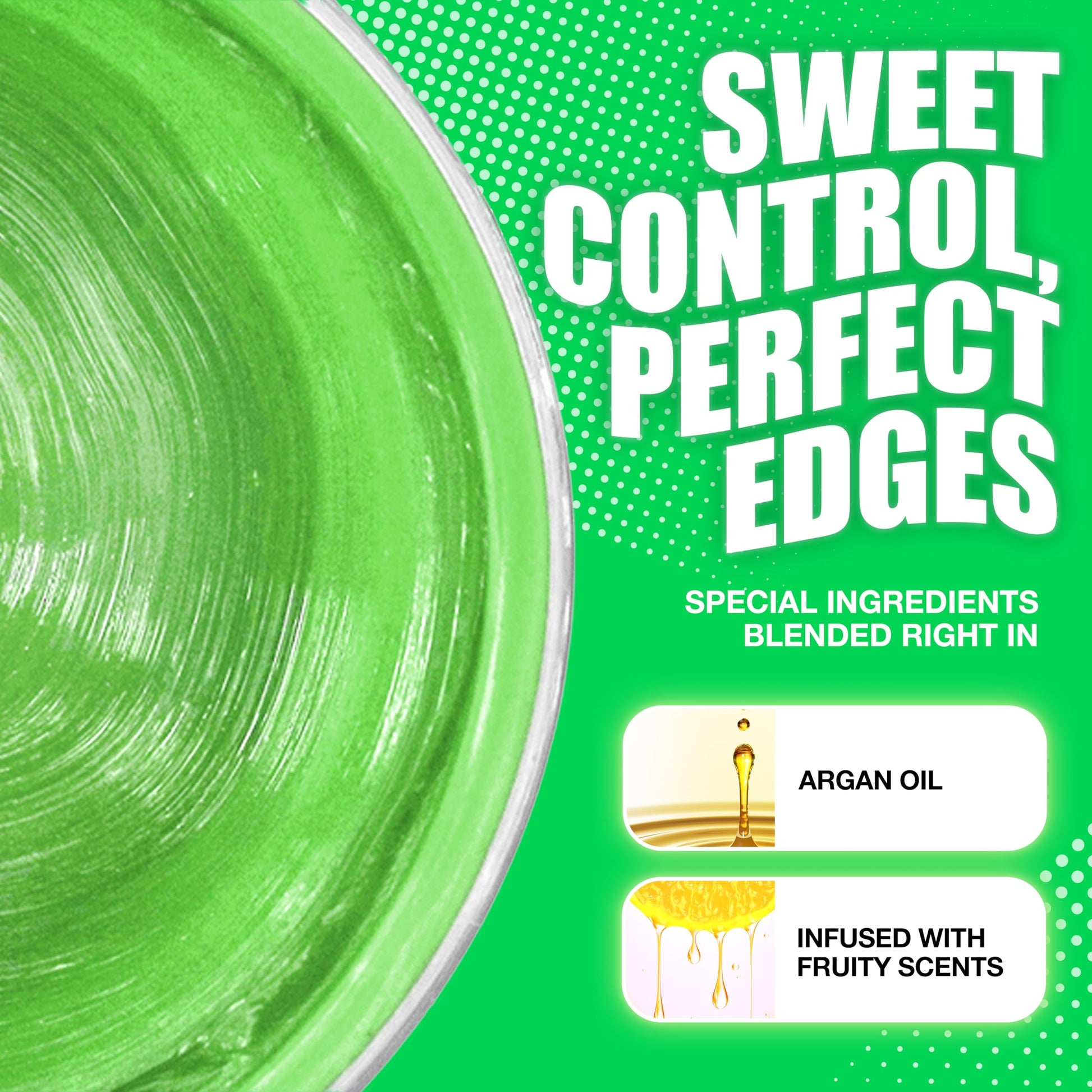 Olive Drab 24 Hour Argan Oil Edge Tamer Refresh (0.5oz/ 15ml, Banana Custard) | Extreme Firm Hold, Smooths & Tames Frizz | No Flaking or Drying | High Shine, Long Lasting, All Hair Types, Styling Gel.