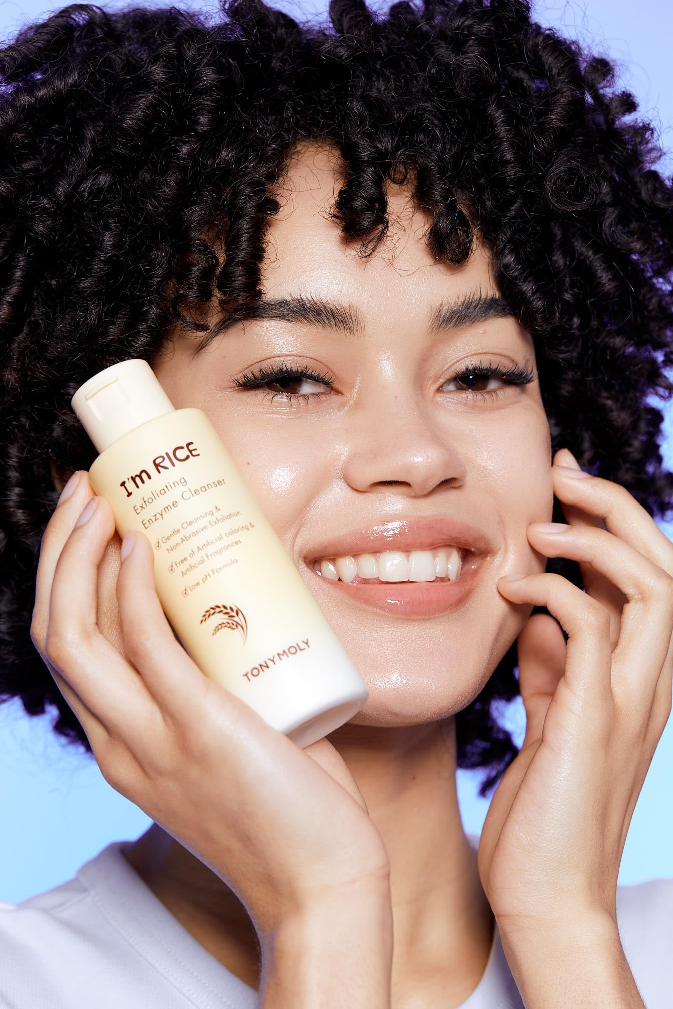 Black TONYMOLY I’m Rice Exfoliating Enzyme Cleanser – Rice Powder Face Wash & Papaya Enzyme Scrub, Gentle AHA Brightening Mask for Smooth Radiant Skin, 50g