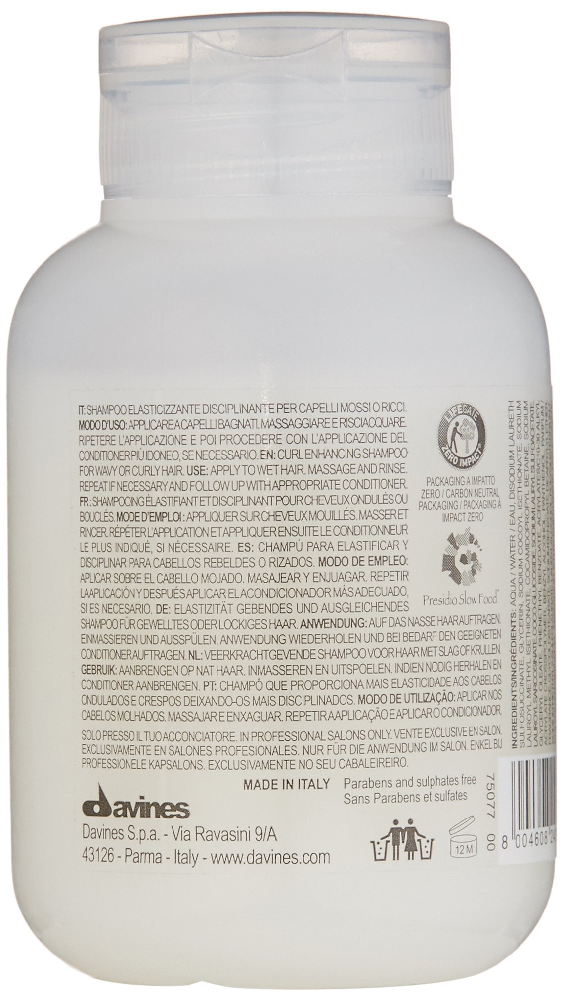 Light Gray Davines Love Curl Enhancing Shampoo