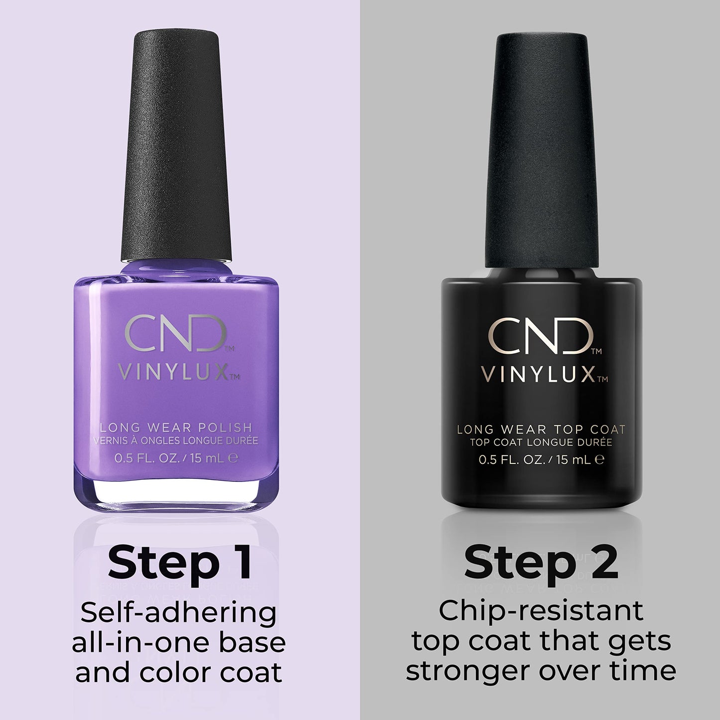 Gray CND Vinylux Longwear Purple Nail Polish, Gel-like Shine & Chip Resistant Color, Artisan Bazaar, 0.5 fl. oz