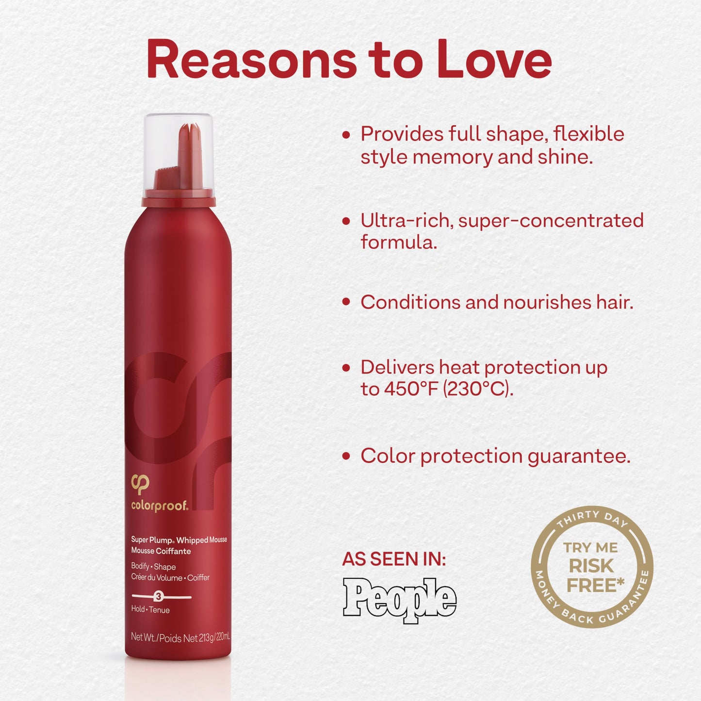 Lavender Colorproof Super Plump Whipped Bodifying Hair Mousse 7.5 Fl. Oz. Color-ProtectingMousse for Hair Volume, White Nectarine, Peony & Citrus Scent