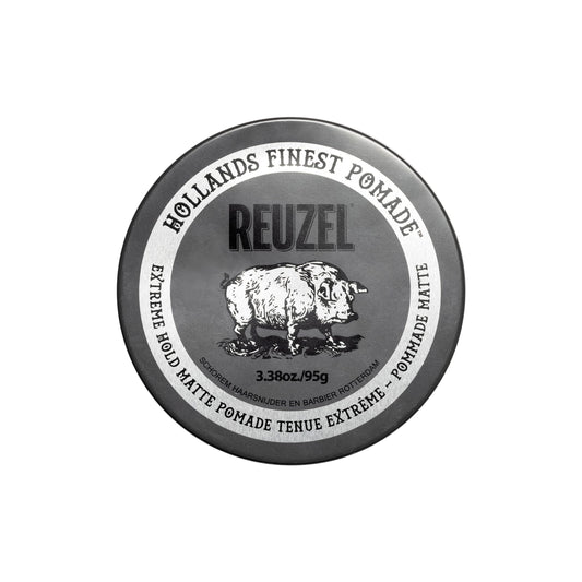 White Smoke REUZEL Extreme Hold Matte Pomade, Strongest All Day Hold, Water Soluble Styling, Matte Finish & Flake Free, Easy To Wash Out, For All Hair Types