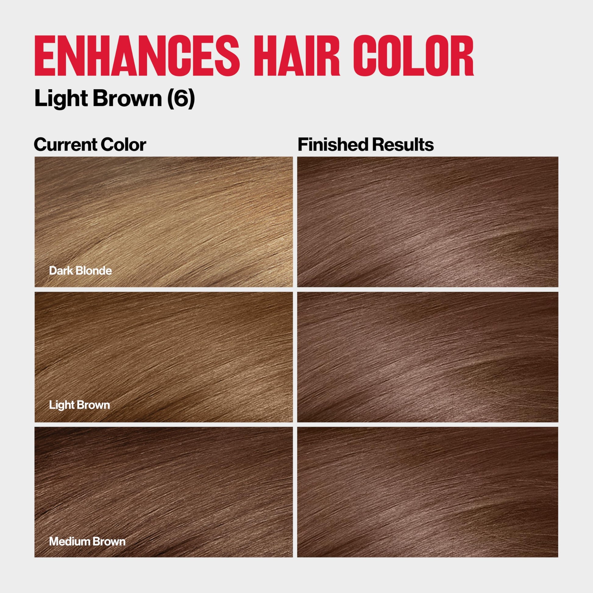 Dark Olive Green Revlon ColorSilk Tone + Gloss + Care Demi Permanent Hair Color, Dye Kit with Leave-In Scalp and Haircare Serum, 2x Shinier, 4x Stronger, 6 Light Brown, 4.5 fl oz