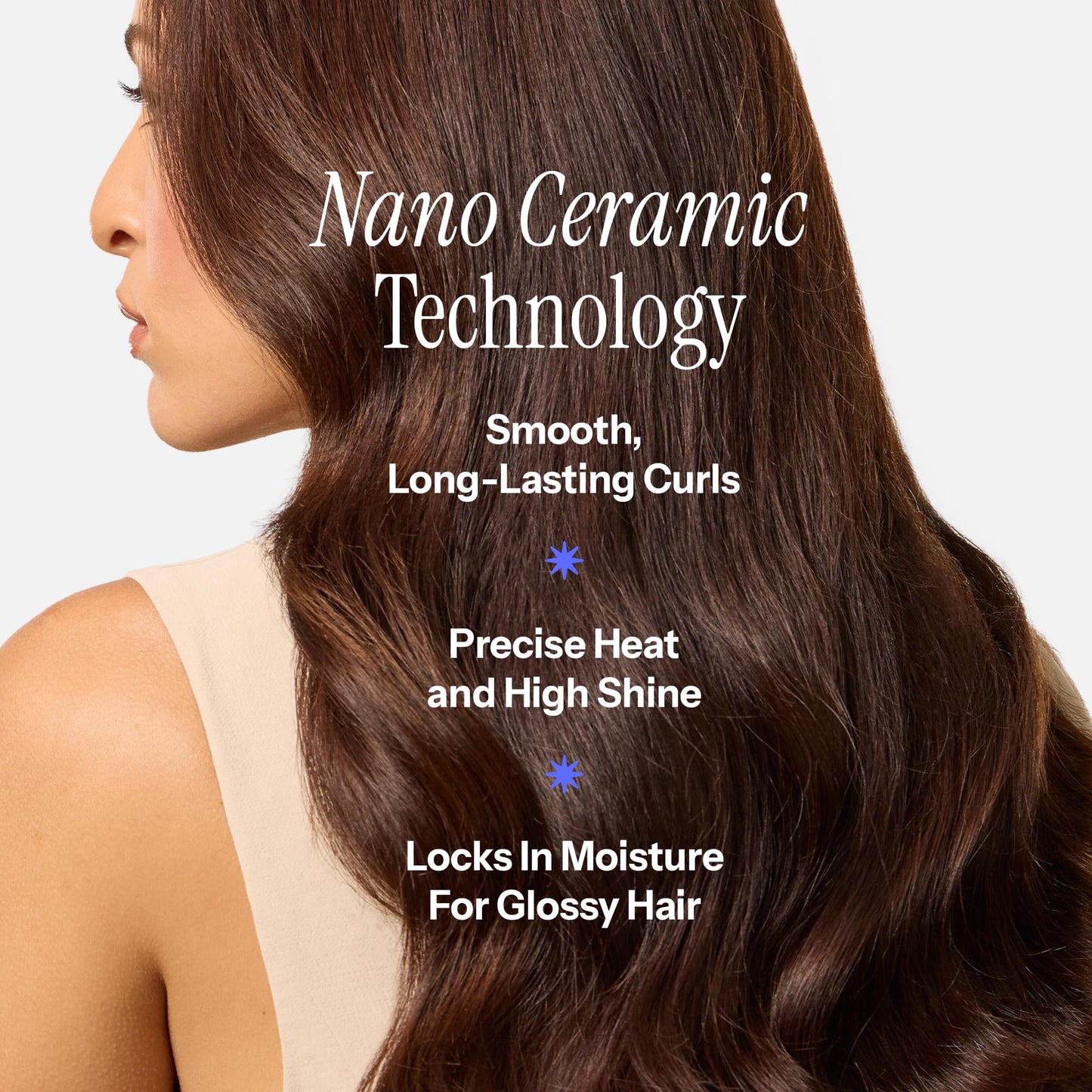 White Smoke HOT TOOLS Professional Nano Ceramic Extra Long Tapered Curling Iron for Shiny Curls, 3/4 to 1 1/4 Inches