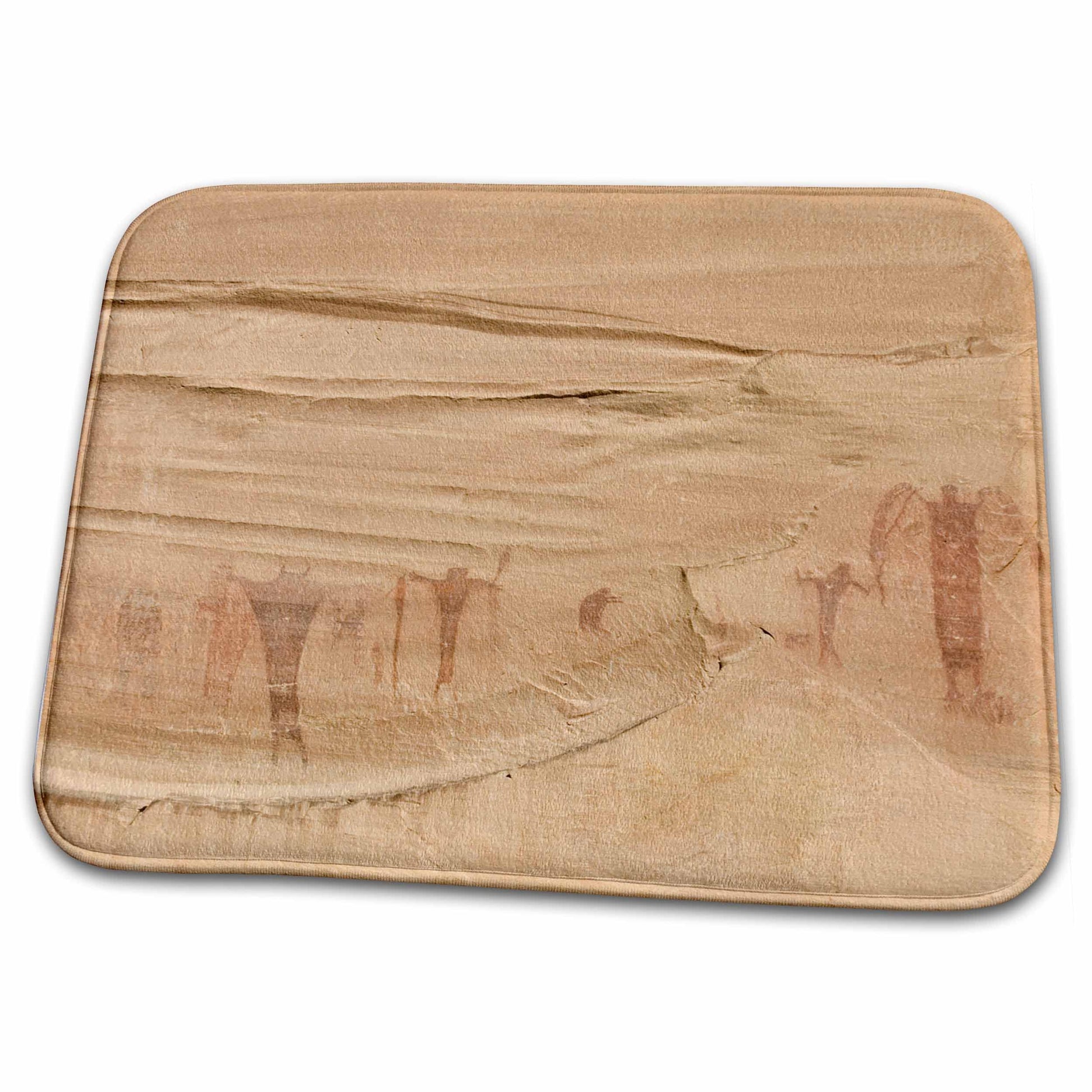 Tan Dish Drying Mat - UT, Buckhorn Wash, pictographs, Alcove Paintings - US45 BJA0071 - Jaynes Gallery Pictographs