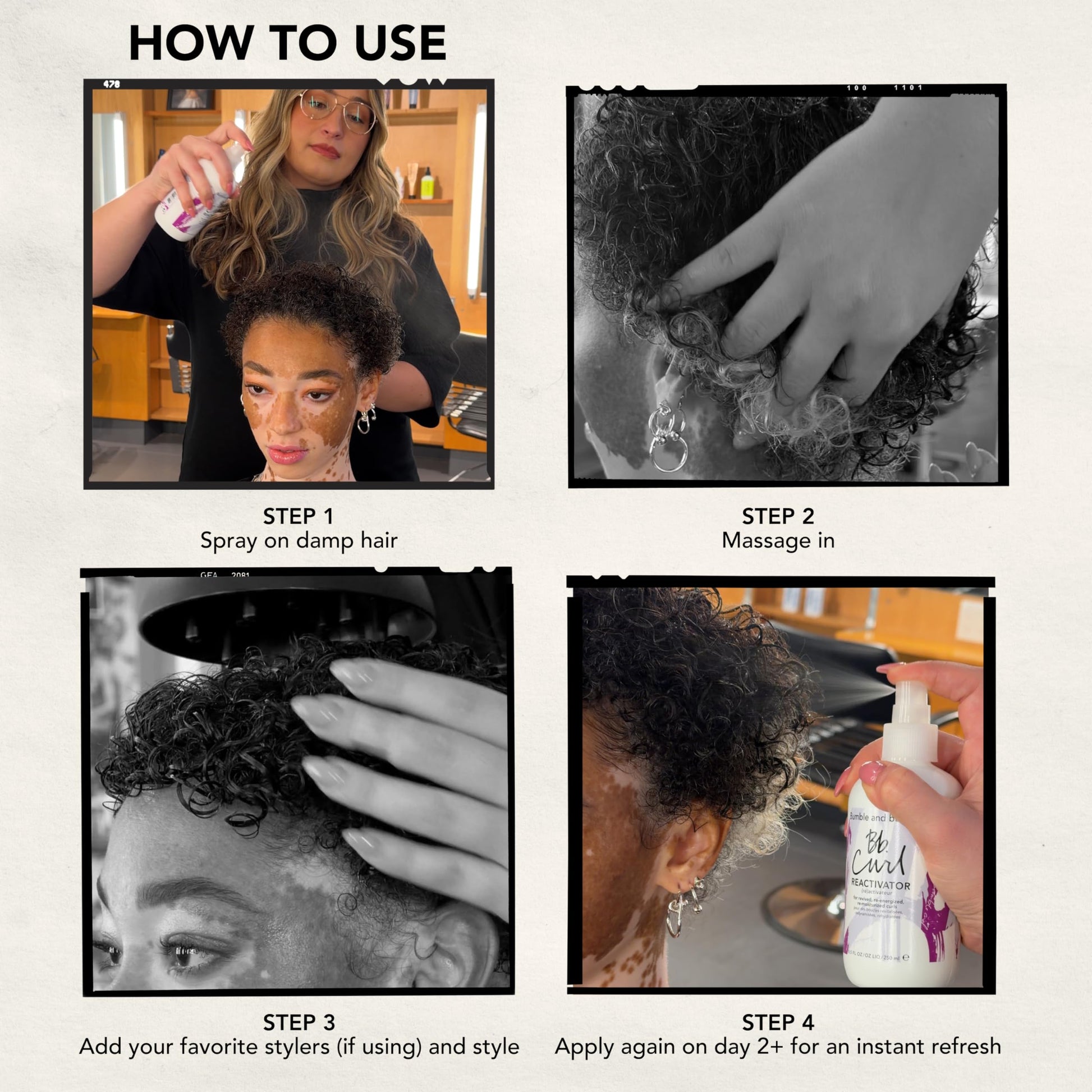 Dim Gray Bumble and bumble. Curl Reactivator Hair Mist | For Revived + Re-moisturized Coils, Curls, Waves | Anti Frizz | UV Protection| With Jojoba, Avocado + Coconut Oil | Standard Size, 8.5 Fl Oz