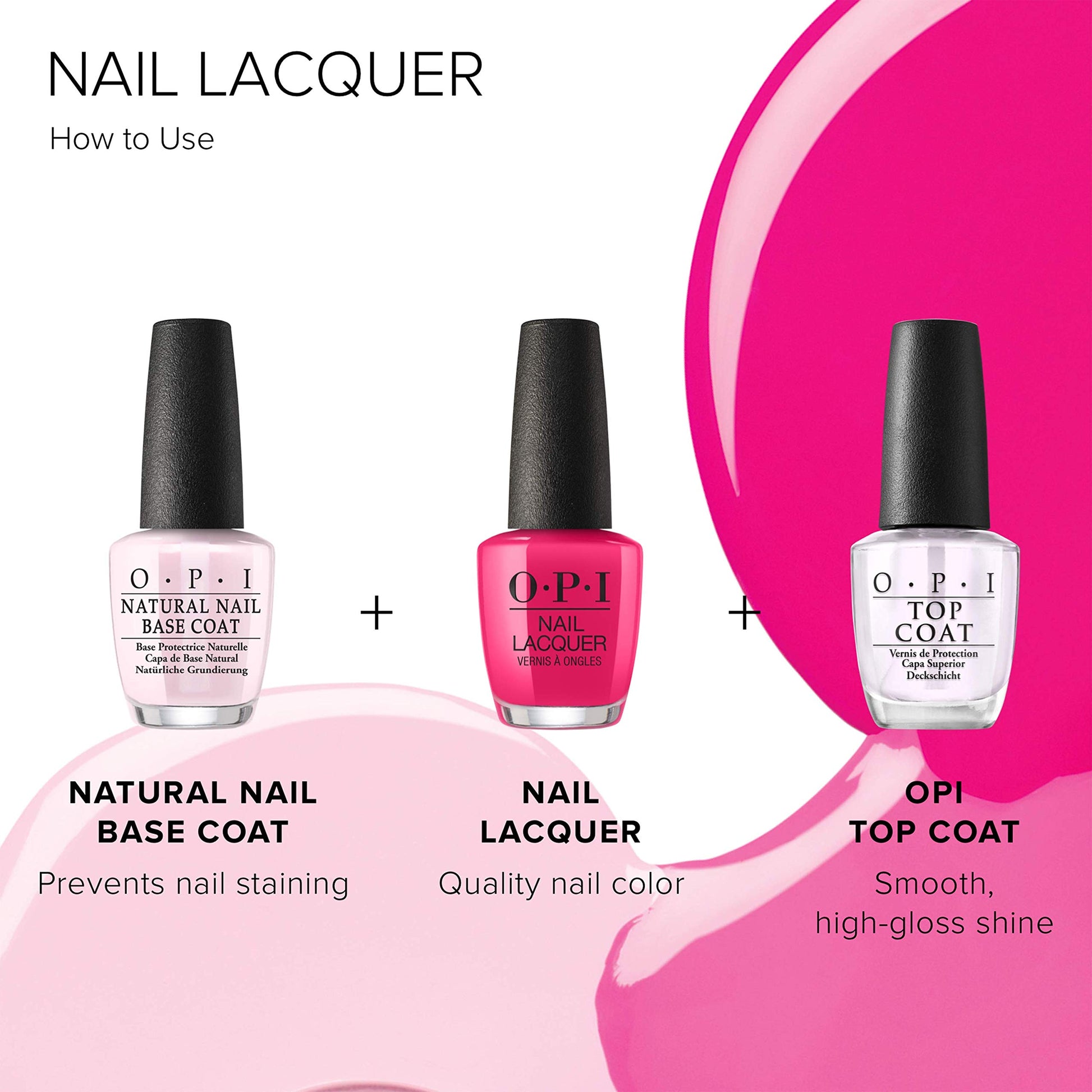 White Smoke OPI Nail Polish, Nail Lacquer, Cozu Melted In The Sun, Pink Nail Polish, 0.5 Fl Oz