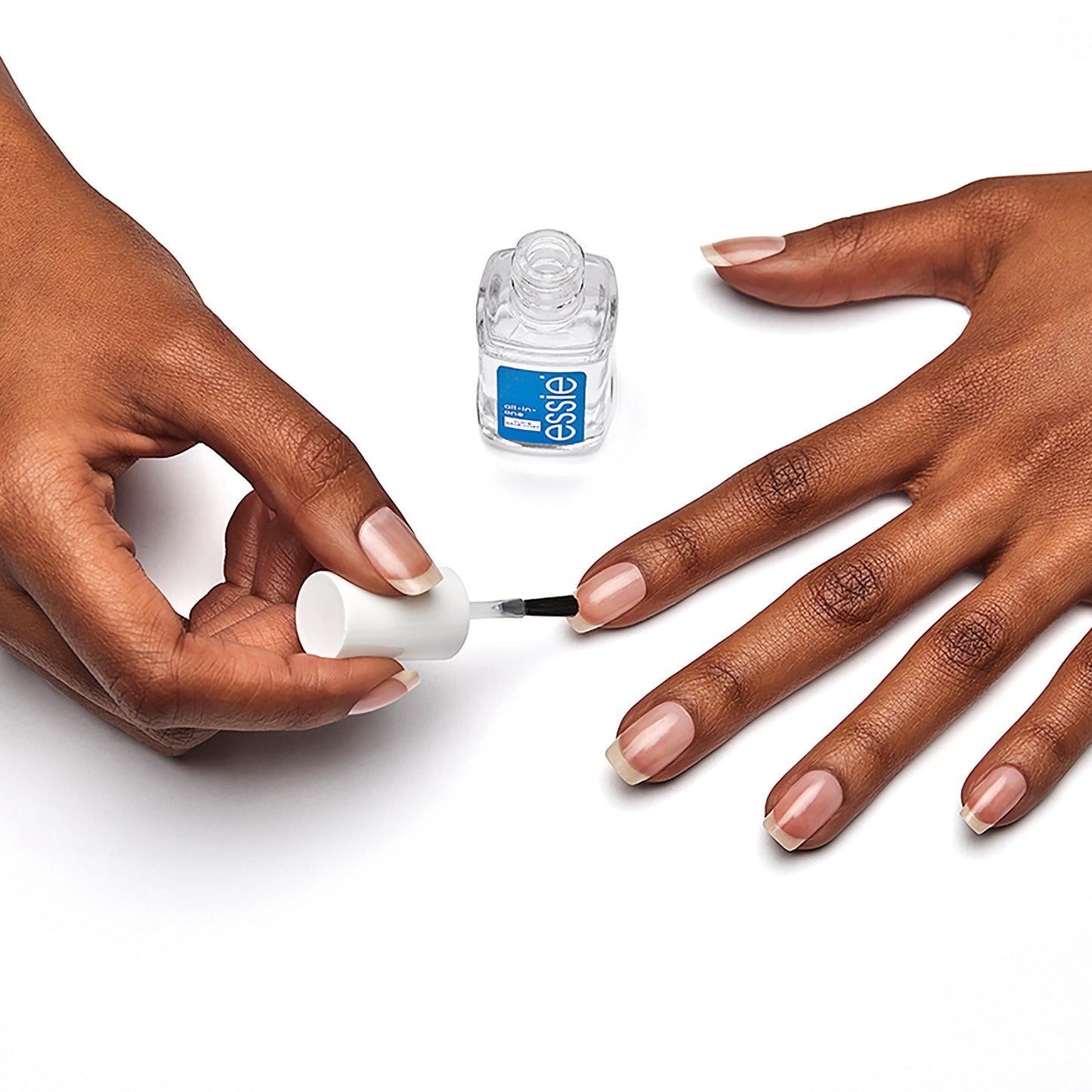 White Smoke essie All-In-One Base Coat + Top Coat + Strengthener Nail Polish, 0.46 Ounces (Packaging May Vary)