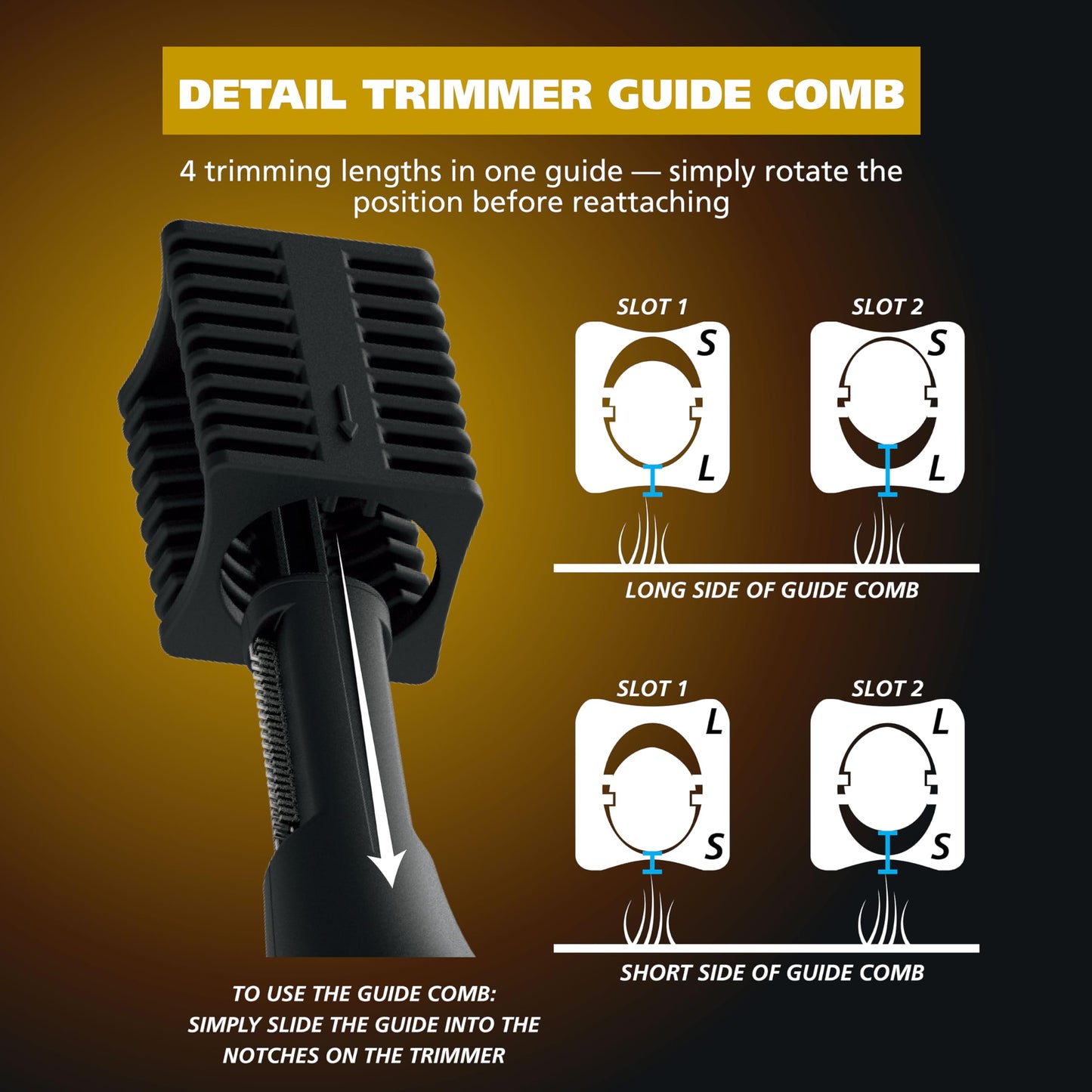 Black Wahl Manscaper ® 2 in 1 Lithium Battery Tactical® Dual Sided Eyebrow Trimmer and Nose Hair Trimmer for Men – Model 3023805