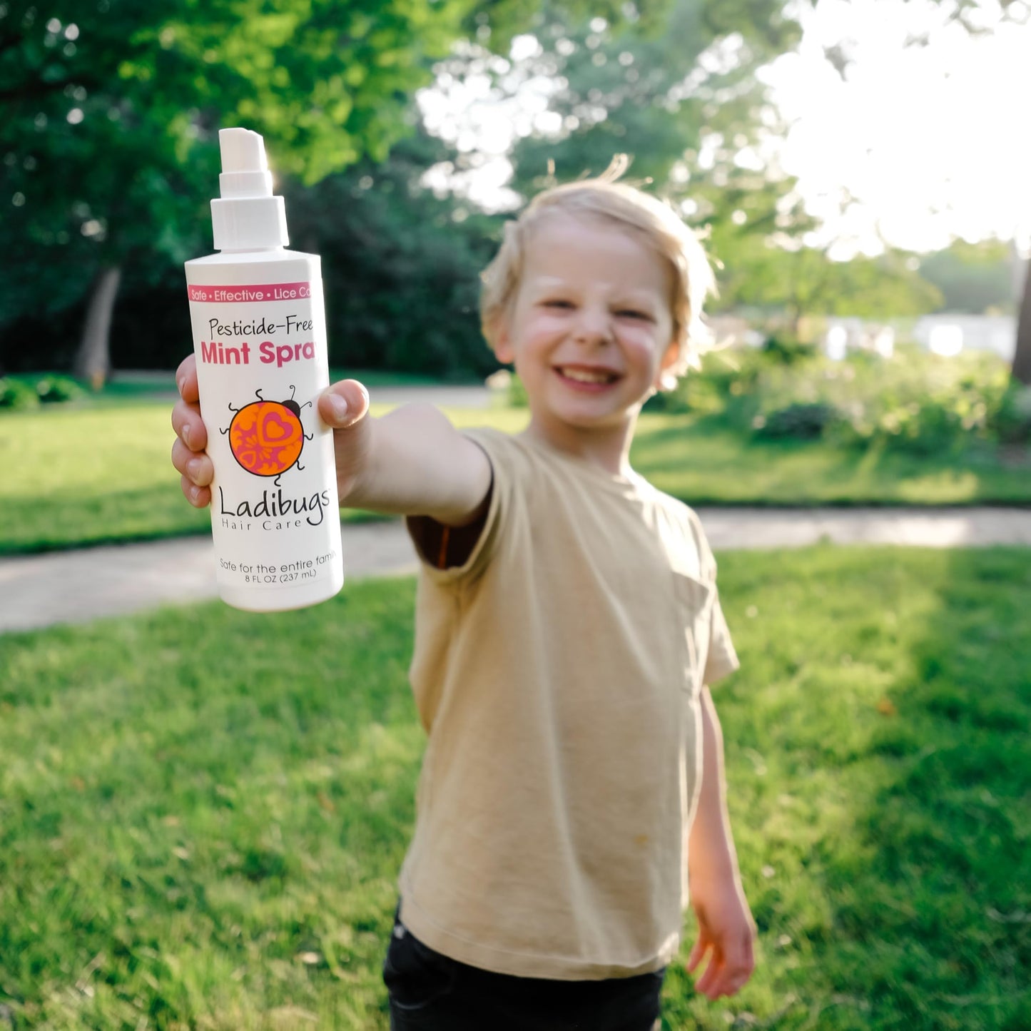 White Smoke Ladibugs Lice Prevention Mint Spray 8oz | Natural Ingredients | Highly Effective Lice Treatment Spray | Daily Use