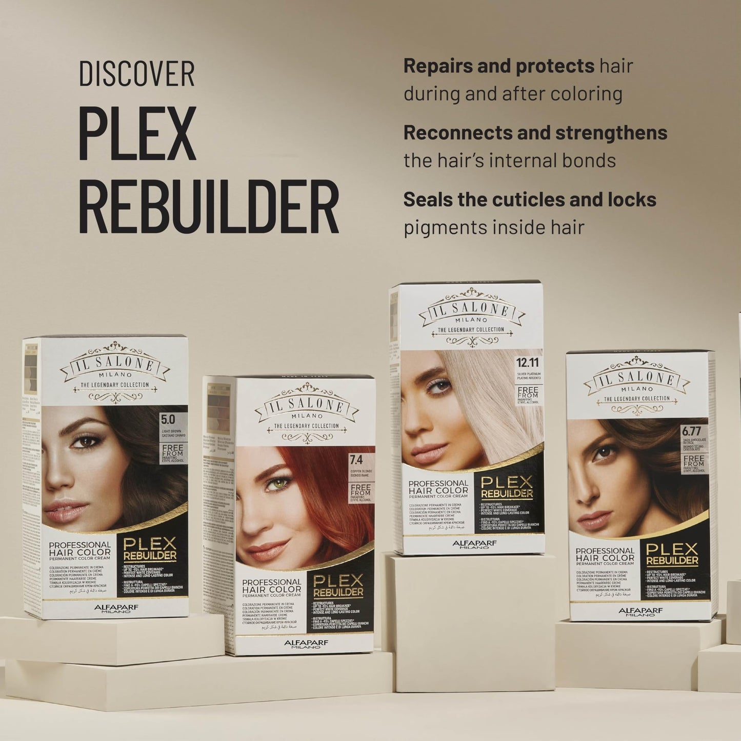Gray Il Salone Milano Plex Rebuilder Permanent Hair Color- 10.1 Extra Light Ash Blonde Hair Dye - Professional Salon - Premium Quality - Protects and Restructures - Paraffin, Paraben, Ethyl Alcohol Free