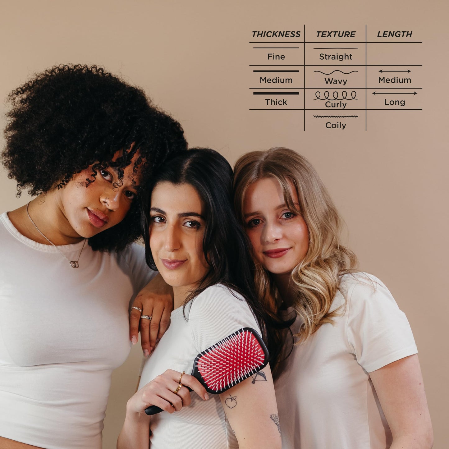 Rosy Brown Denman D38 Paddle Hairbrush Pink crush -Air cushioned pad for Detangling, Blow drying, Smoothing, Styling brush - Hair brush For All Hair types - Women and Men