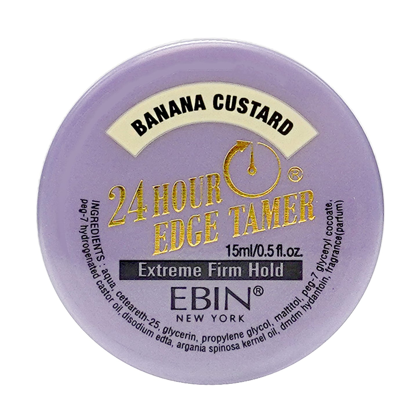 White Smoke 24 Hour Argan Oil Edge Tamer Refresh (0.5oz/ 15ml, Banana Custard) | Extreme Firm Hold, Smooths & Tames Frizz | No Flaking or Drying | High Shine, Long Lasting, All Hair Types, Styling Gel.