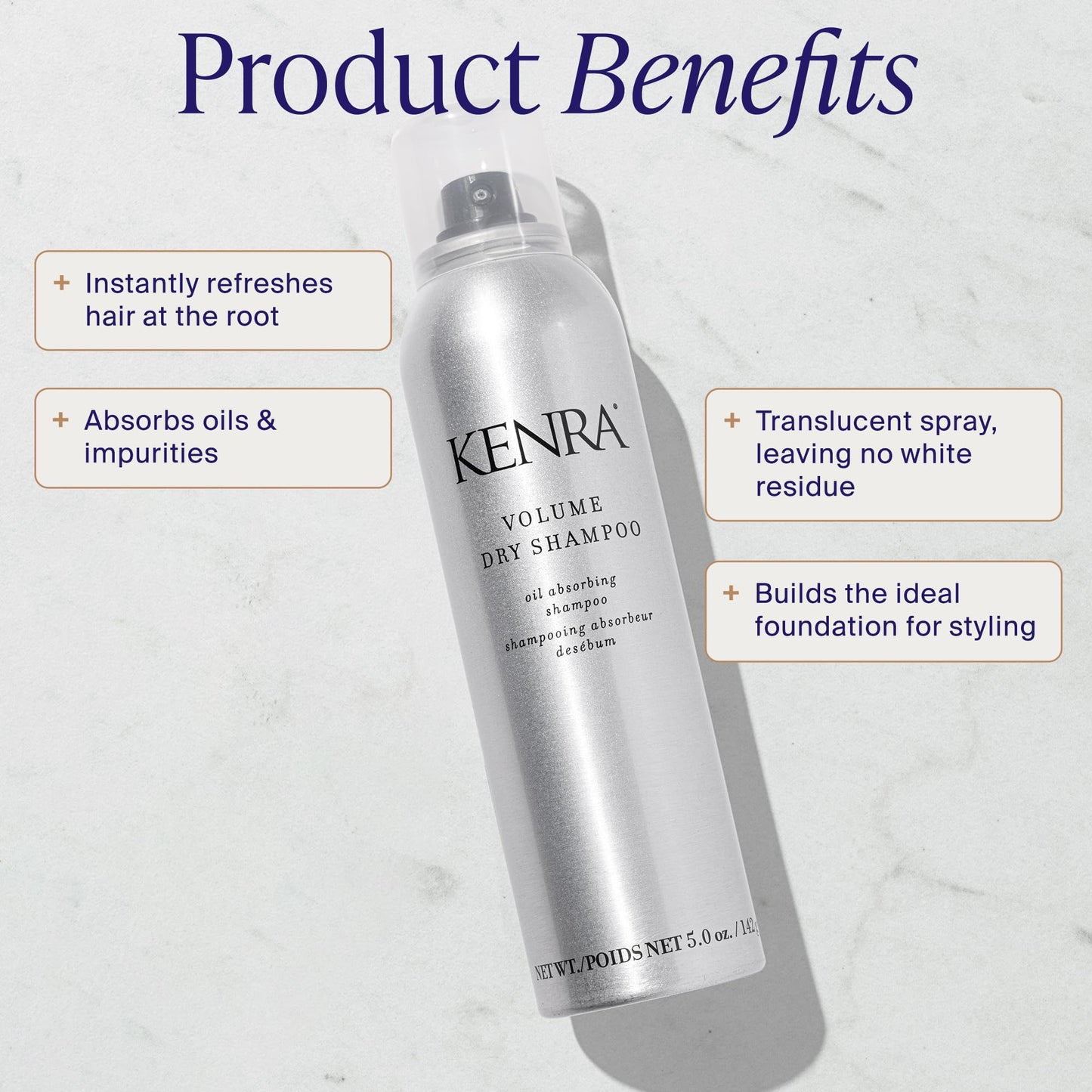 Lavender Kenra Professional Volume Dry Shampoo | Oil Absorbing Shampoo | Translucent, Volume-Enhancing Spray | Instantly Refreshes Hair At The Root | Absorbs Oils & Impurities | All Hair Types | Travel 1.2 oz