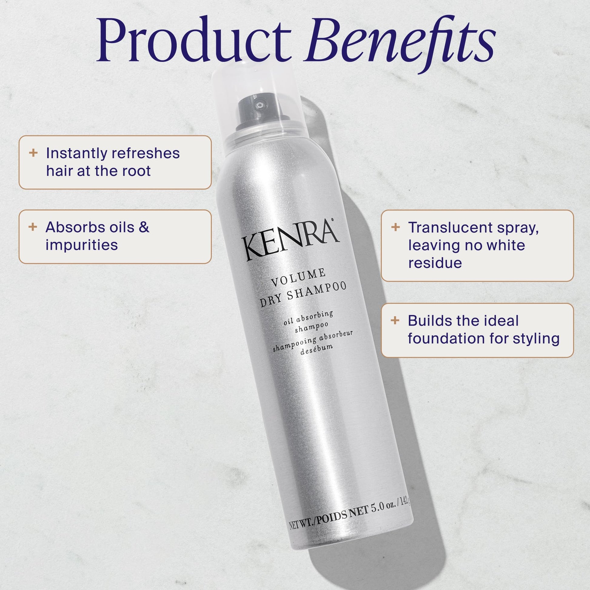 Lavender Kenra Professional Volume Dry Shampoo | Oil Absorbing Shampoo | Translucent, Volume-Enhancing Spray | Instantly Refreshes Hair At The Root | Absorbs Oils & Impurities | All Hair Types | Travel 1.2 oz