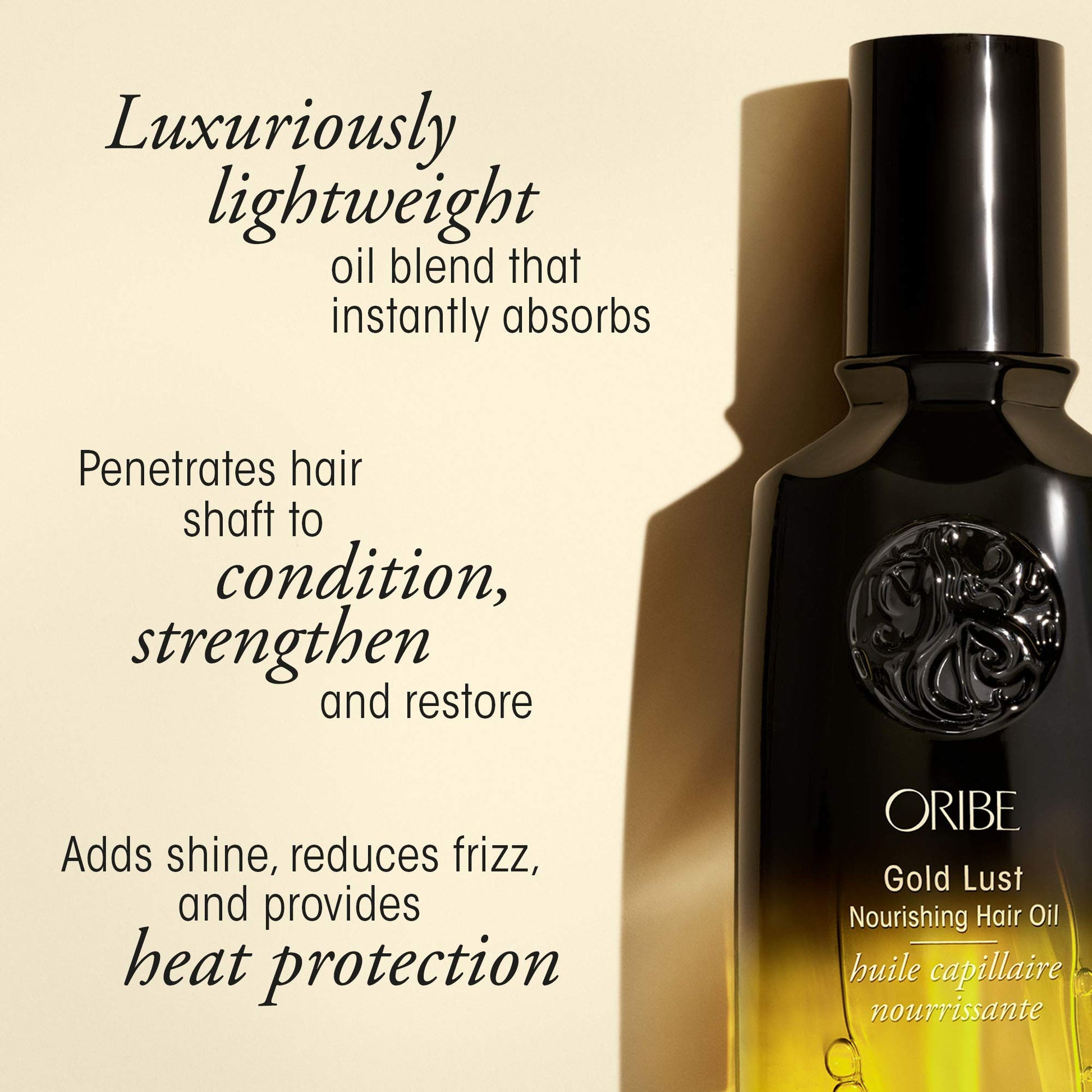 Antique White Oribe Gold Lust Nourishing Hair Oil