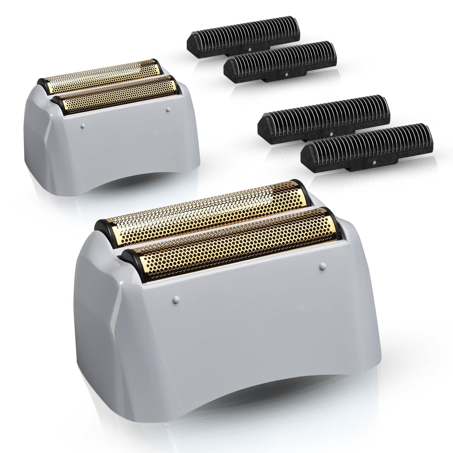 White Smoke FAMELEC 2 Pack for Andis Shaver Foil TS-1 TS-2, ProFoil Lithium Shaver Replacement Titanium Foil Assembly and Inner Cutters Compatible with Andis Smooth Shaving Cordless Shavers
