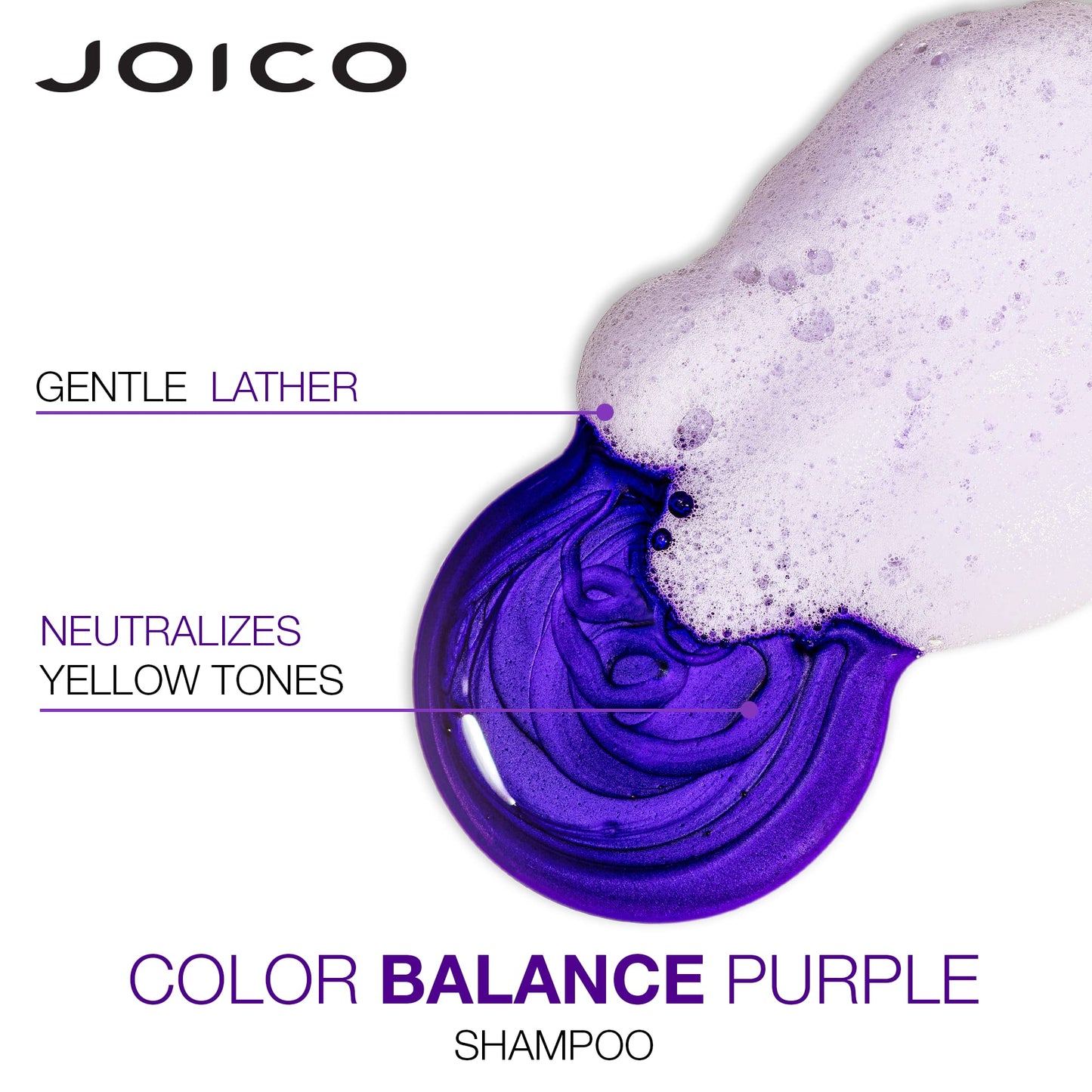 White Smoke Joico Color Balance Purple Shampoo & Conditioner Set | Eliminate Brassy and Yellow tones | For Cool Blonde or Gray Hair
