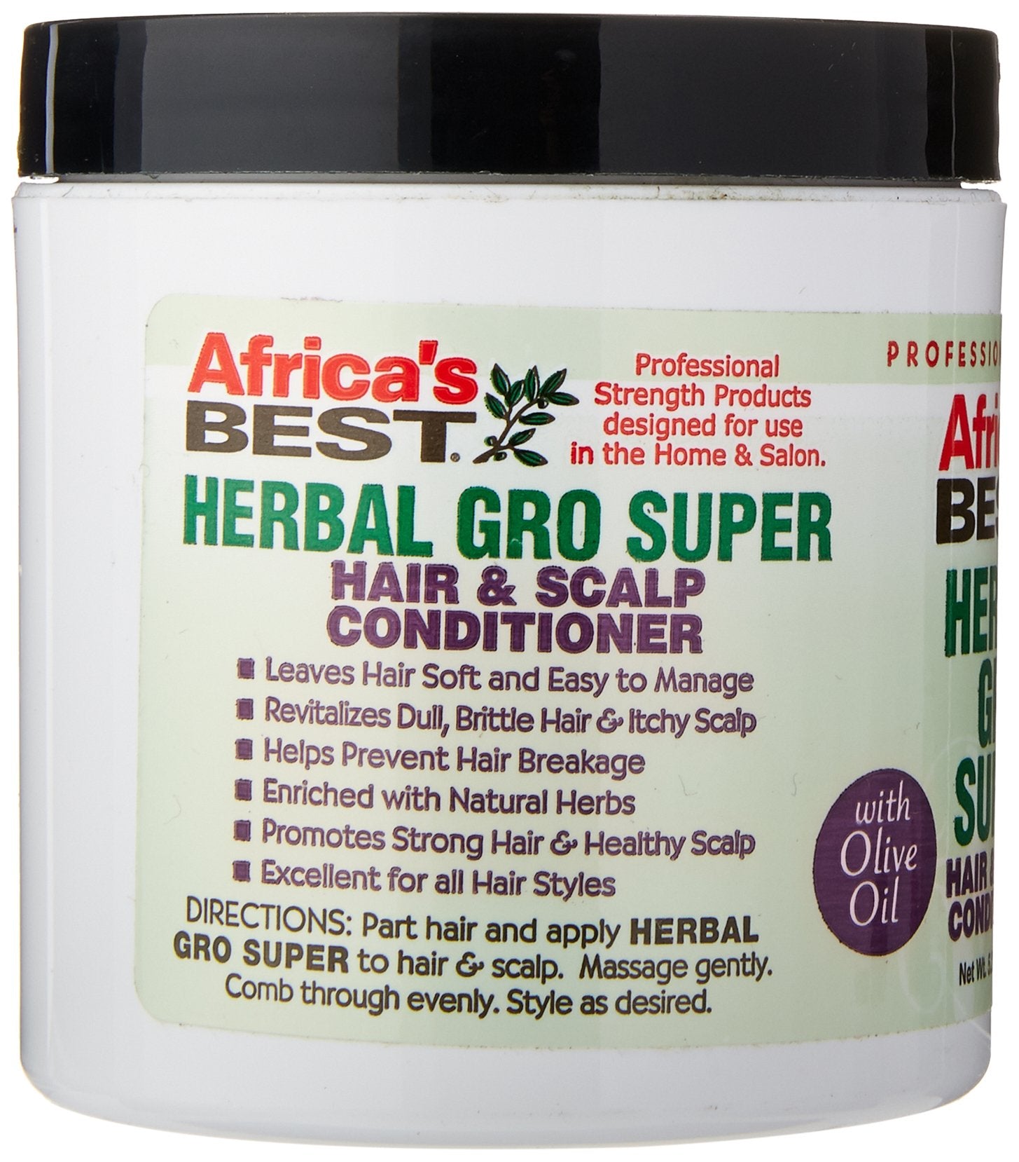 Lavender Africa's Best Maximum Strength Super Gro Hair & Scalp Conditioner, 5.25 oz,Yellow,38422