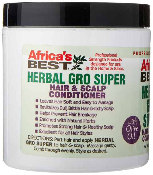 Lavender Africa's Best Maximum Strength Super Gro Hair & Scalp Conditioner, 5.25 oz,Yellow,38422