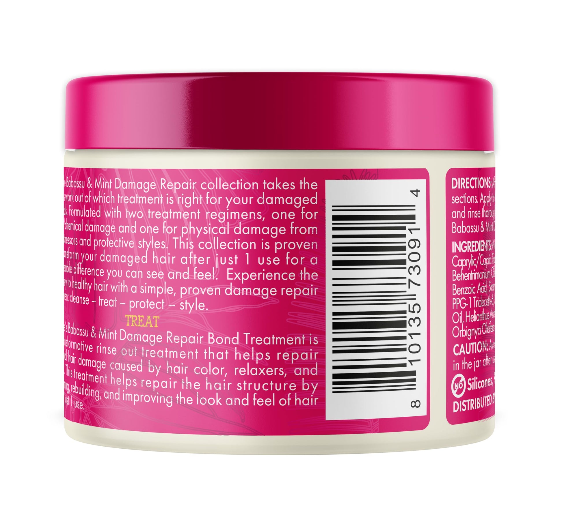 Pale Violet Red Mielle Organics Babassu & Mint Damage Repair Bond Treatment for Chemical and Heat Damaged Hair, 5.5 Ounce
