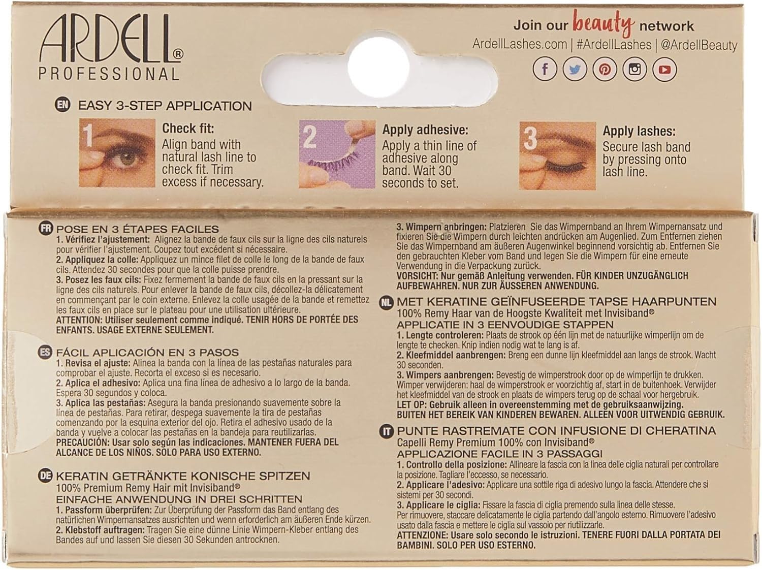 Rosy Brown Ardell A-Remy Lash 778, Black