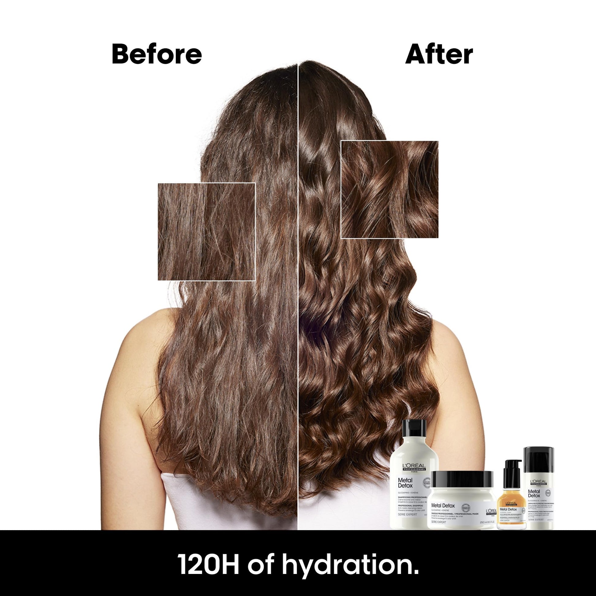 White Smoke L'Oréal Professionnel Paris Metal Detox Shampoo - Hard Water Chelating Shampoo For Damaged Hair, Removes Metal Build Up and Protects Color & Shine, Paraben & Sulfate-Free