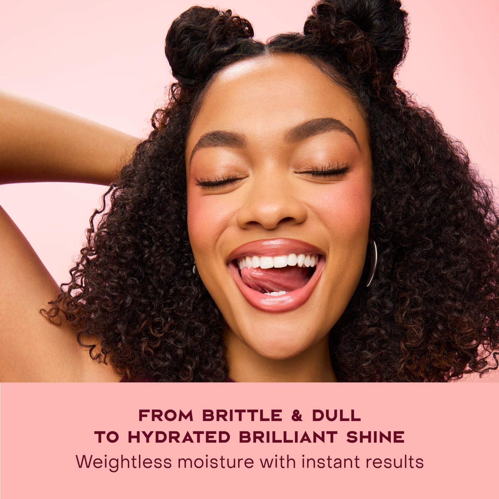 Light Pink Shea Moisture Coconut & Hibiscus Smooth & Shine Oil Coconut & Hibiscus Softens And Hydrates Hair With Manketti And Coconut Oil For A Lightweight Texture 3.3 Fl Oz