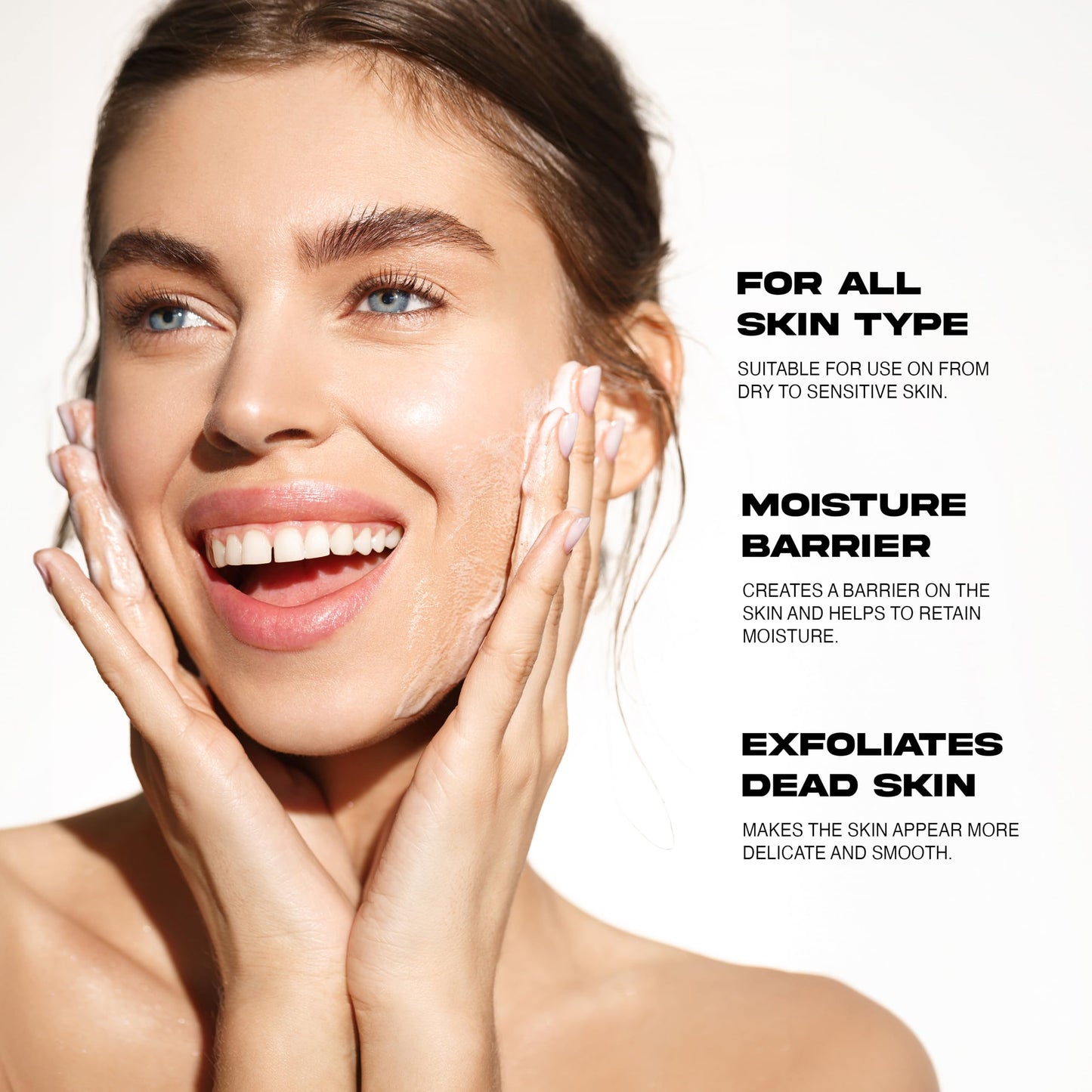 White Smoke All About Clean 2-in-1 Makeup Removing Makeup Cleanser 3.38 oz | Gentle Face Cleanser, Toner & Eyes Makeup Remover | Rose essentials for All skin types | 24 hour flawless | Gel based formula