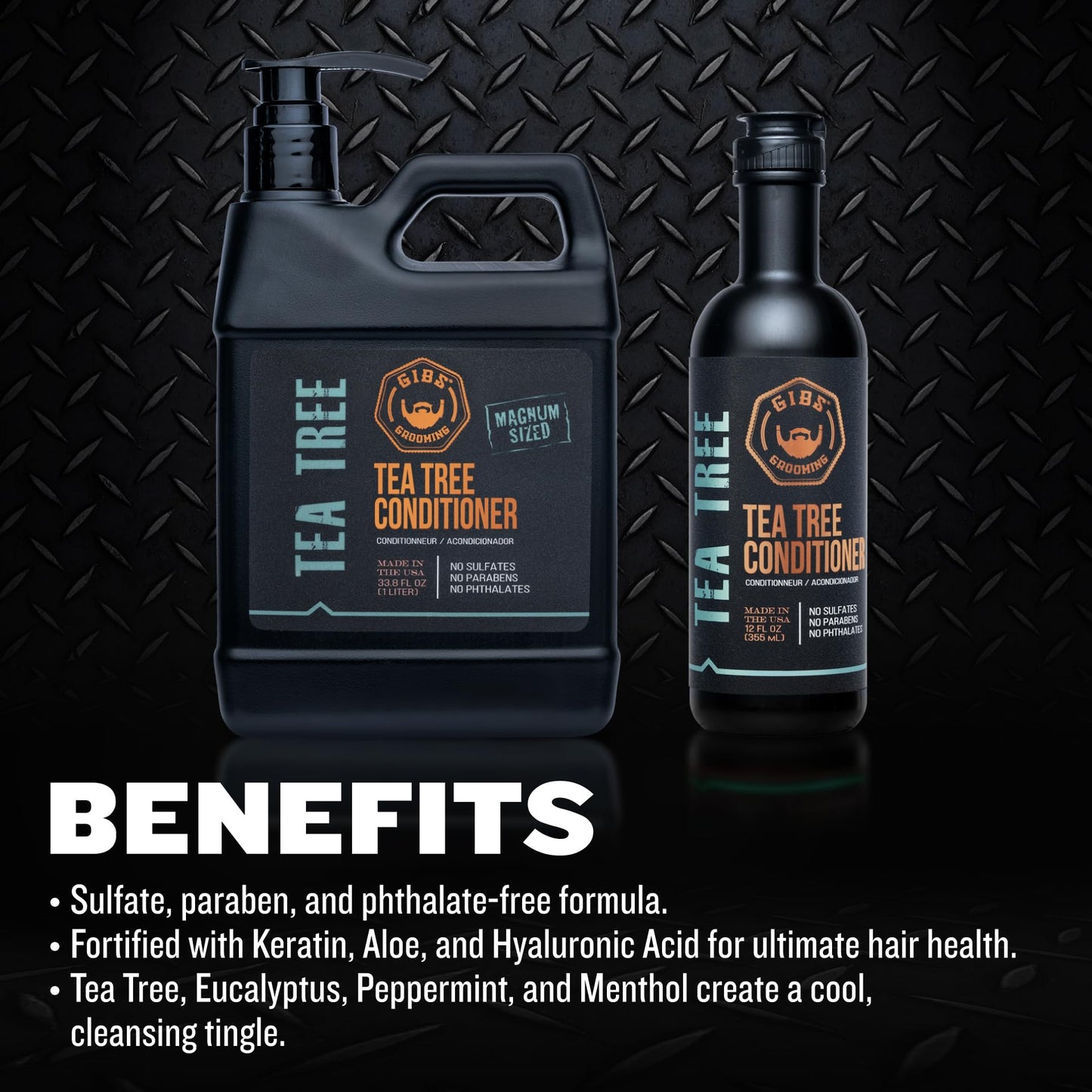 Black Gibs Grooming Tea Tree Shampoo and Conditioner Combo Box
