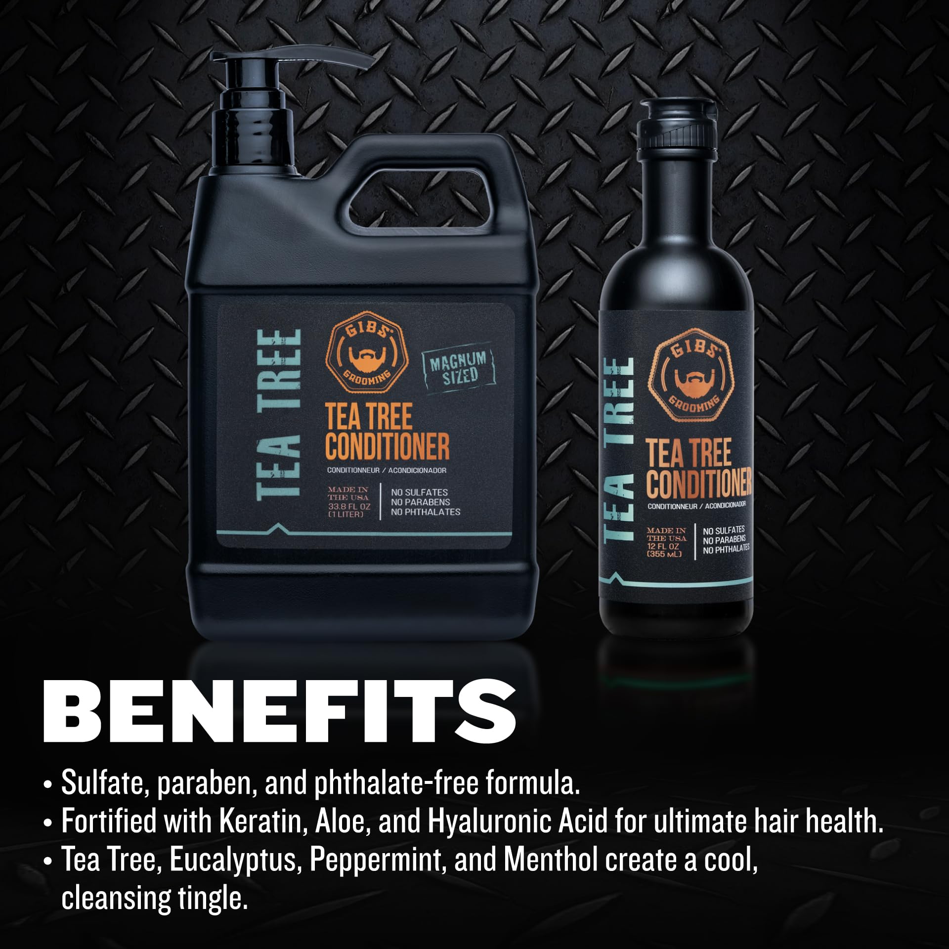Black Gibs Grooming Tea Tree Shampoo and Conditioner Combo Box
