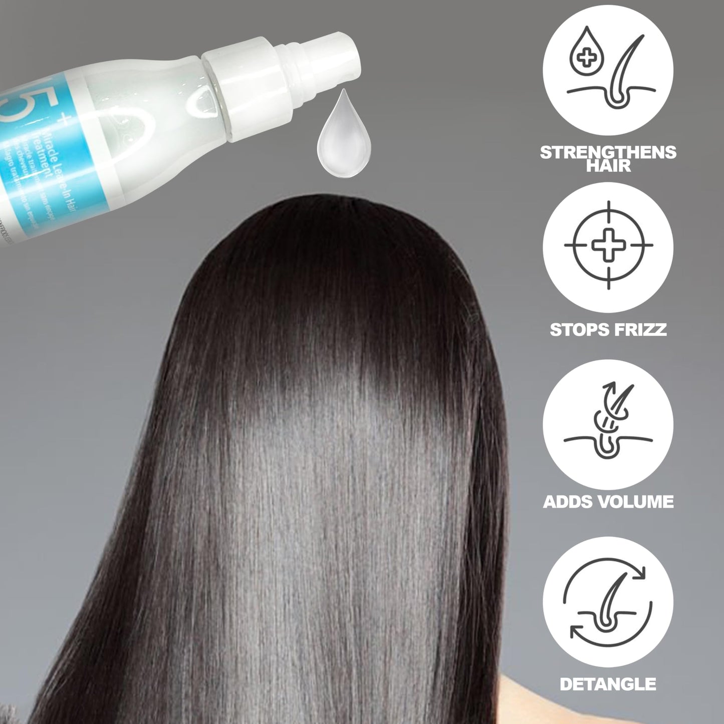 Dim Gray Nywele 15+ Miracle Leave in Hair Treatment 5 oz