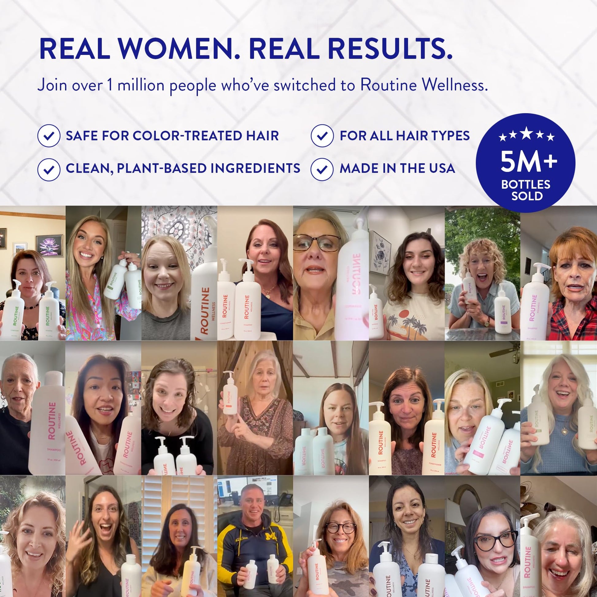 White Smoke Routine Wellness Anti-Thinning Shampoo and Conditioner Set for Thinning Hair - Biotin DHT Blocker Women & Men - Color Safe Shampoo for Hair Loss & Healthier Hair - Rose Hips (Pack of 2)