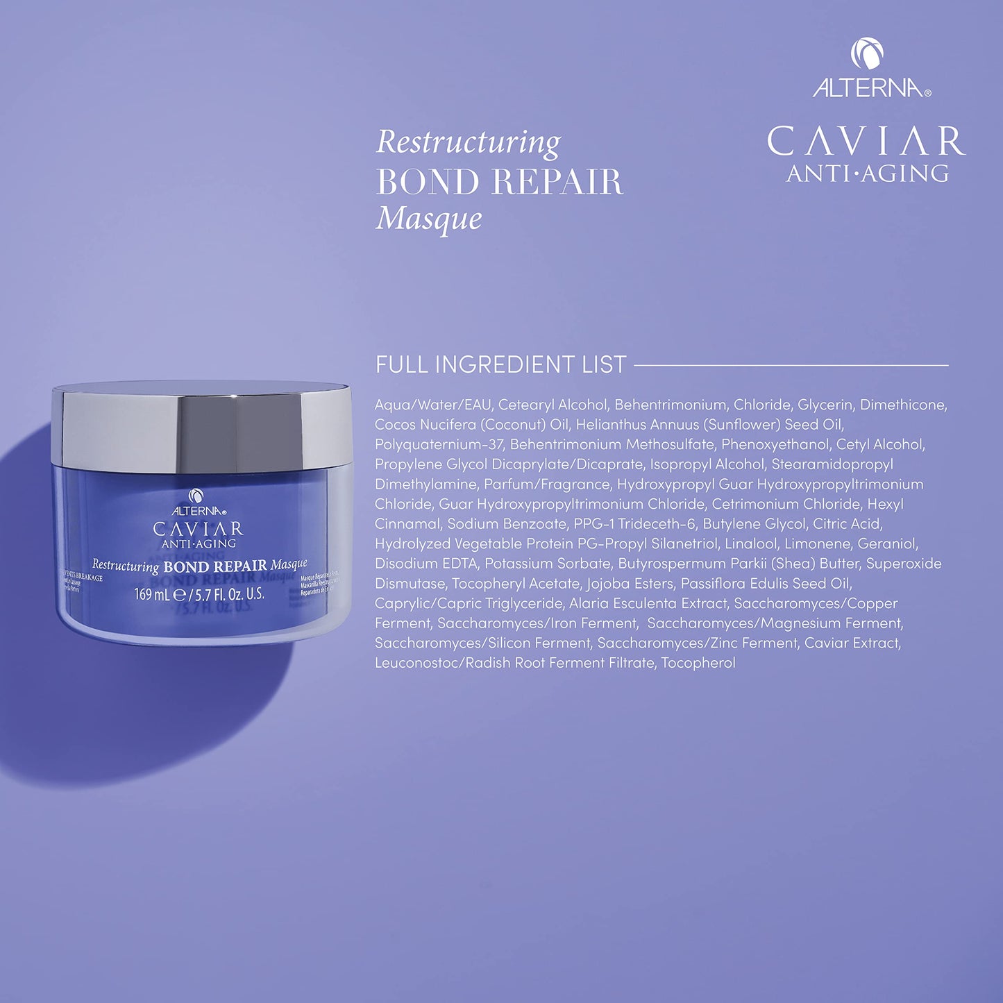 Medium Purple Alterna Haircare Caviar Anti-Aging Restructuring Bond Repair Masque, 2 Count
