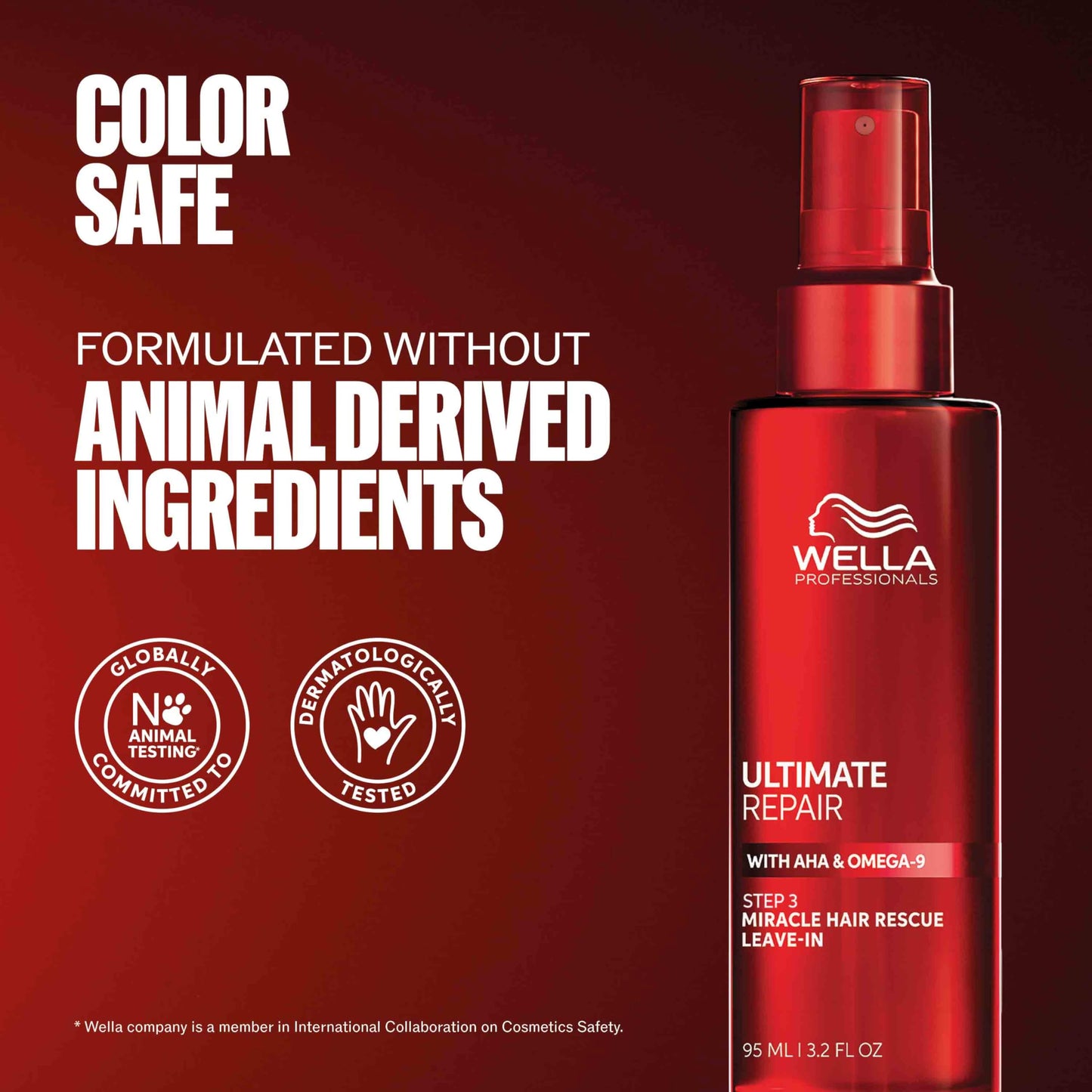 Dark Red Wella Professionals ULTIMATE REPAIR Miracle Hair Rescue for Damaged Hair | Luxury Leave-In Treatment | Long-Lasting Repair & Protection | For All Hair Types | 3.2 Fl Oz - Packaging May Vary